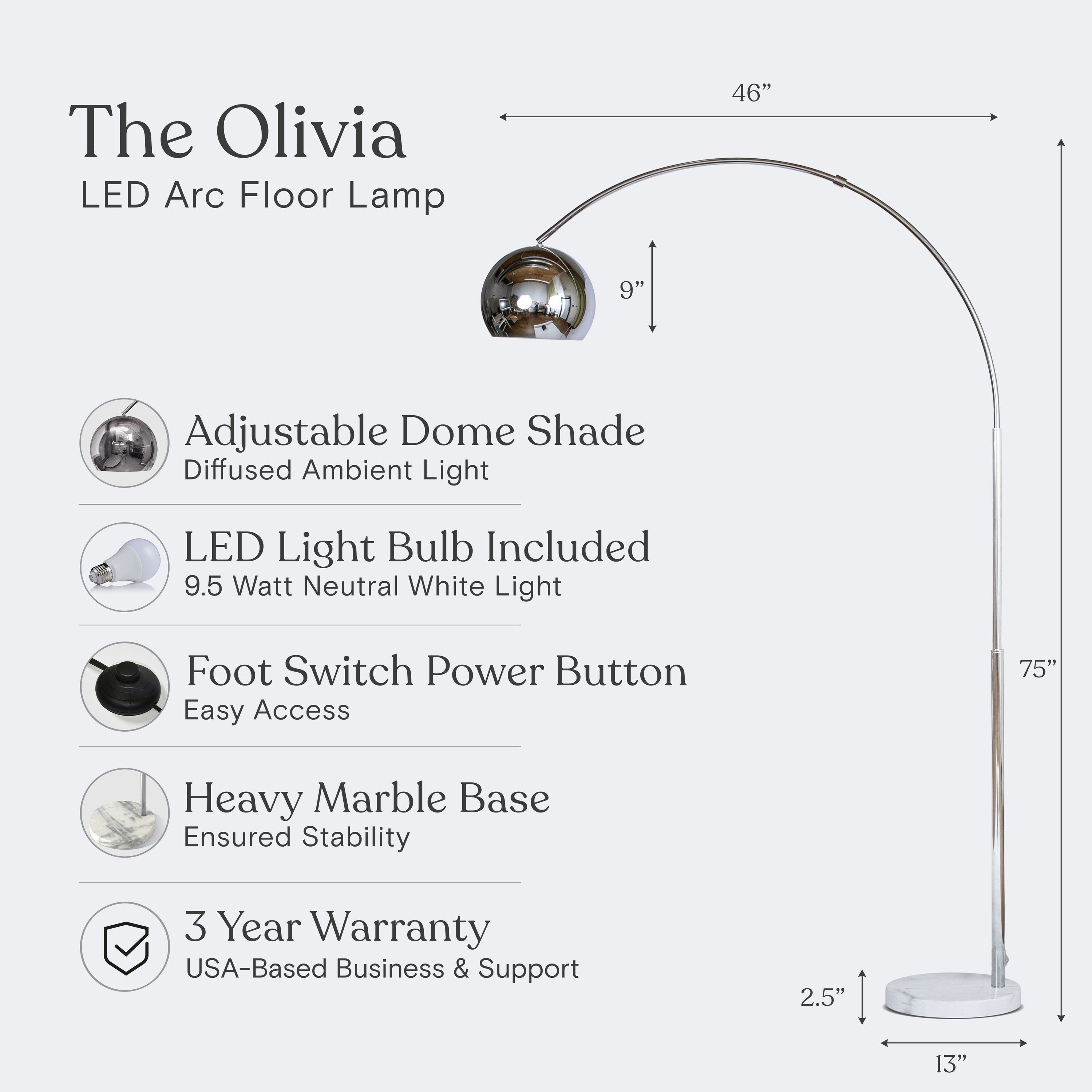 Brightech FL-OLVA-CRM floorlamps - View #3