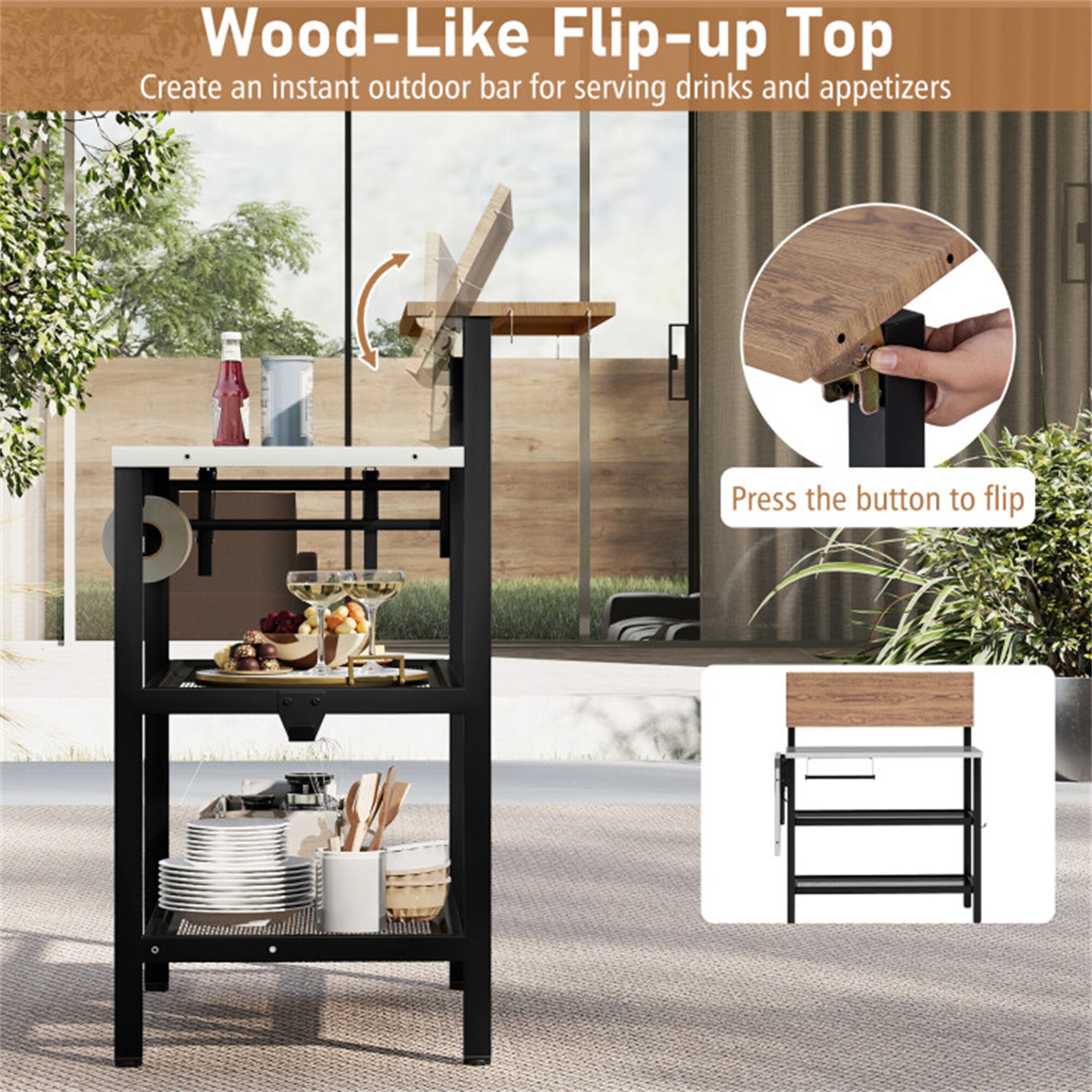 BABOOM BOM-NP10016-CO Grill-Carts-Grill-Stands - View #10