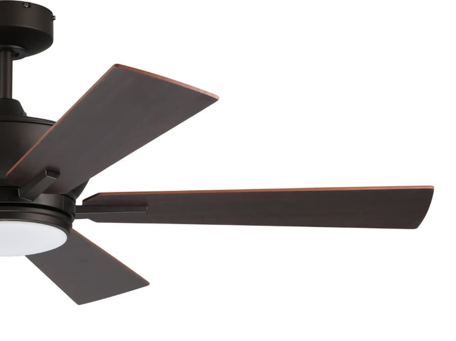 Harbor Breeze Wendling 52-in Bronze Integrated LED Indoor Downrod or Flush  Mount Ceiling Fan with Light and Remote (5-Blade)