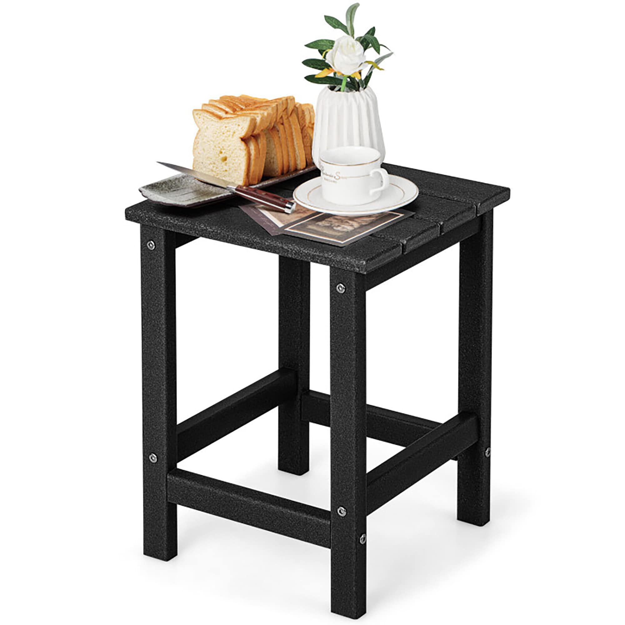Forclover HYFW-T939BA HDPE Square Outdoor End 14-in W x 14-in L