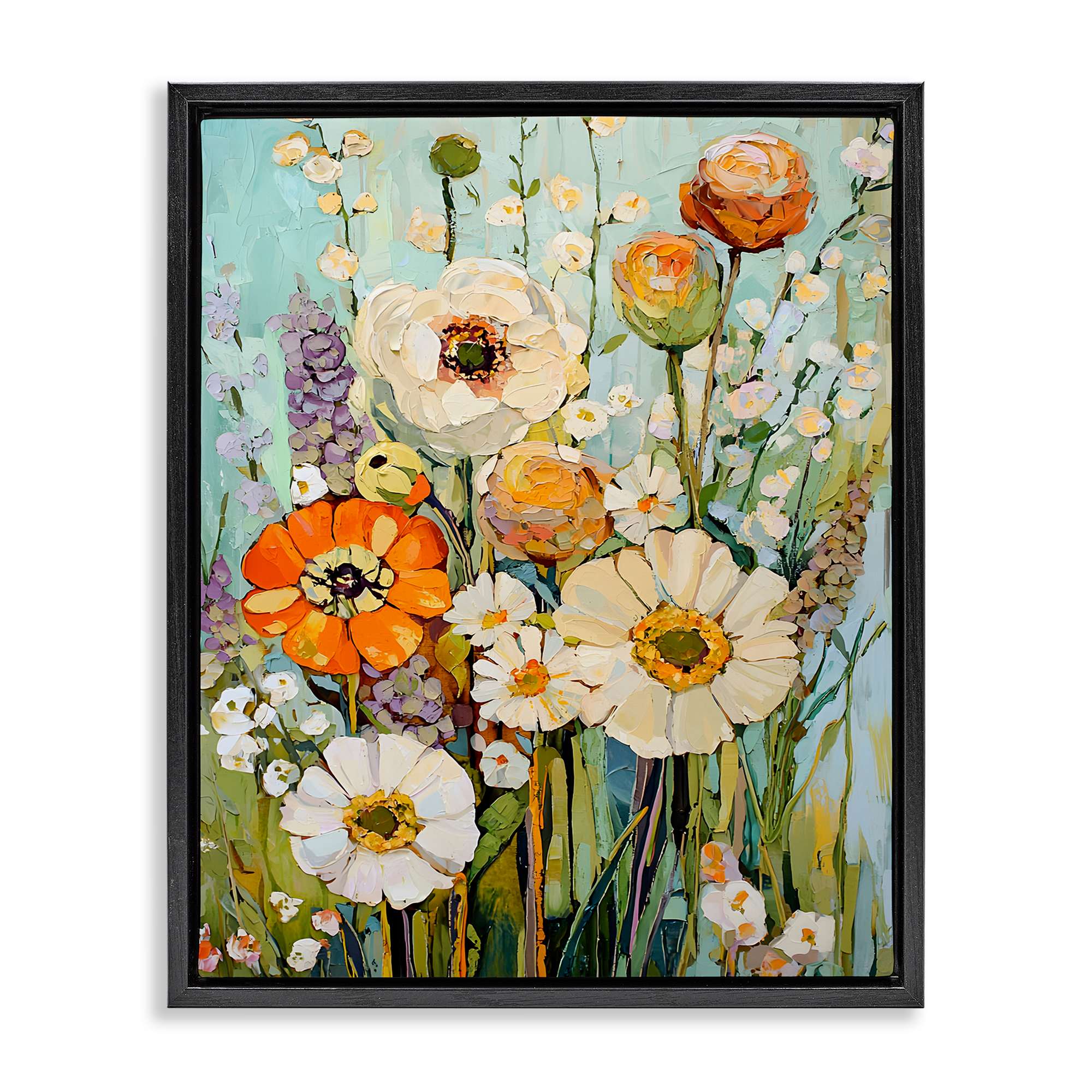 Stupell Industries BT-904-FFB-24X30 Woodland Inspiration Florals Black Framed Floater Canvas Wall Art By Franklyn Gregory 25 x 31