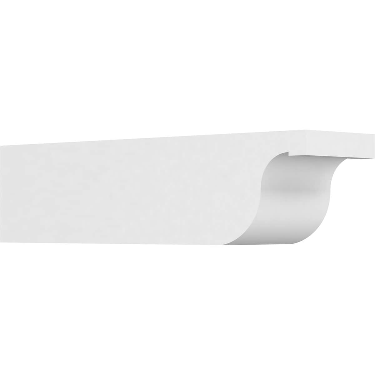 Ekena Millwork RFTP06X06X24DEL Standard Del Monte 6-in X 6-in X 24-in White PVC Rafter tail