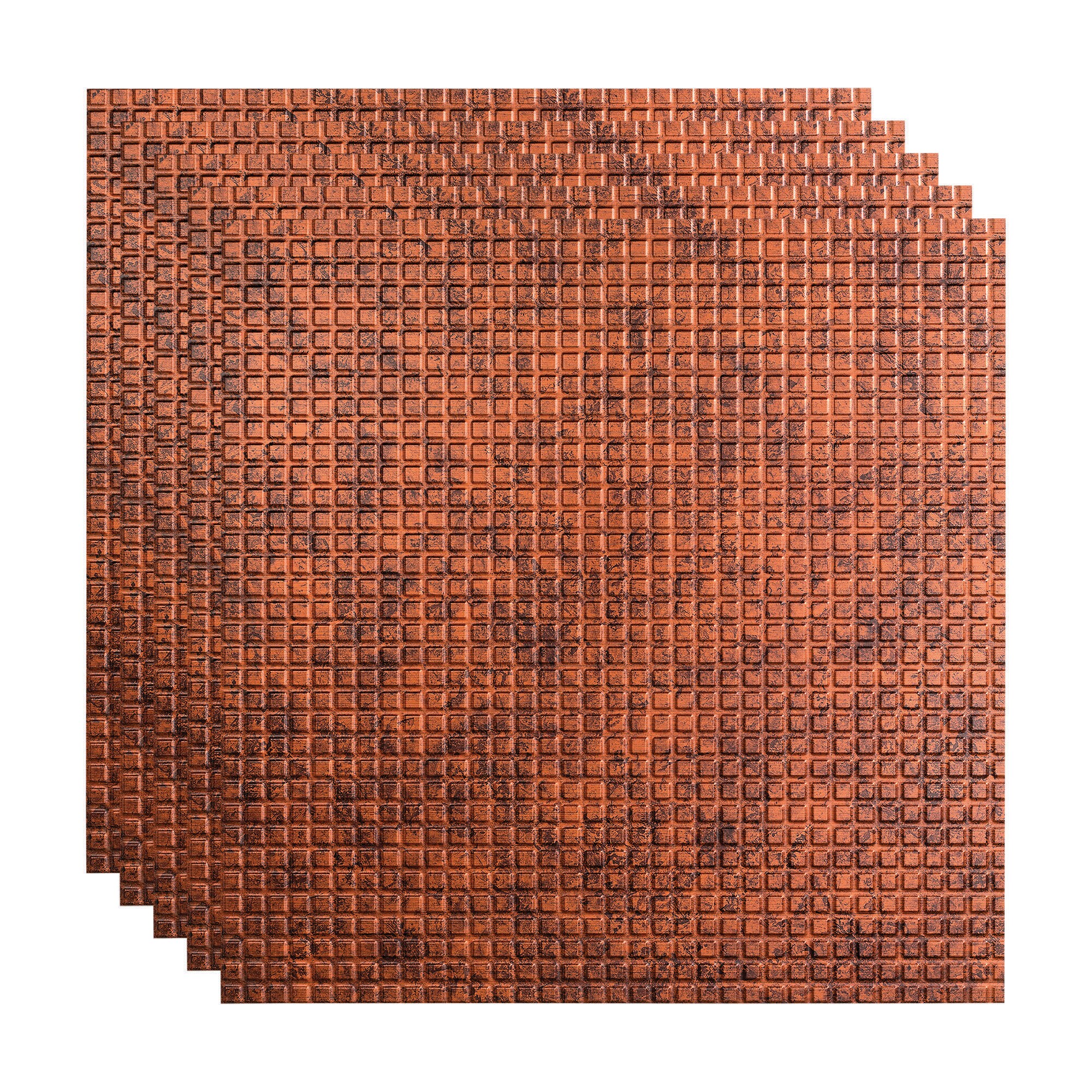 Fasade PL6218 2-ft x 2-ft Square Moonstone Copper PVC Drop Ceiling Tile ( 5 -Pack, 20-Sq. Feet / Case )
