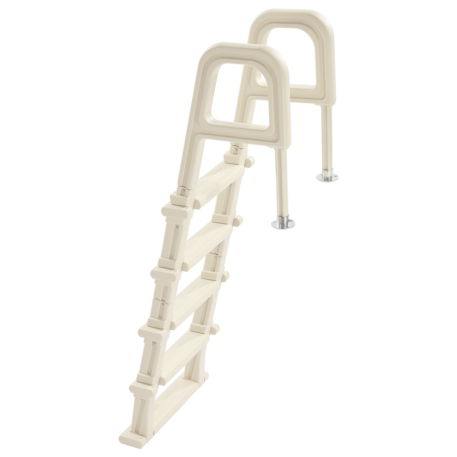 VEVOR SCDXYCTTBGGS07187V0 Swimming Pool Ladder  75°Inclined 5-Step Double Handrails Stair  Non-slip Heavy Duty Steps  Load Capacity 300 lb  for 48-54 In Inground and Above-ground Pools of Any Deck Surface Indoor and Outdoor