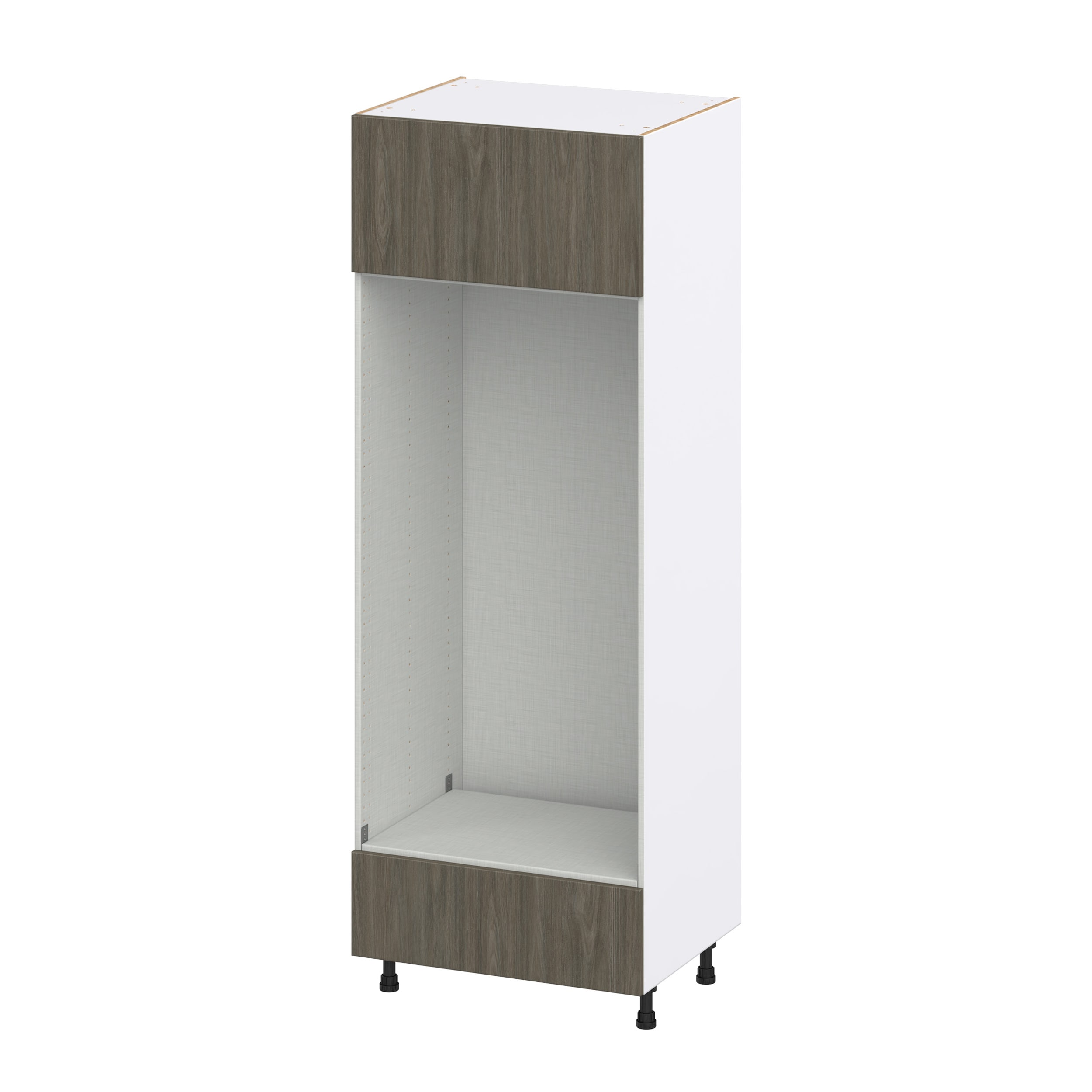 Hugo&Borg Savane 24-in W x 84.5-in H x 24-in D Textmel 5-Drawer Pantry Fully Assembled Cabinet (Flat Panel Slab Style)