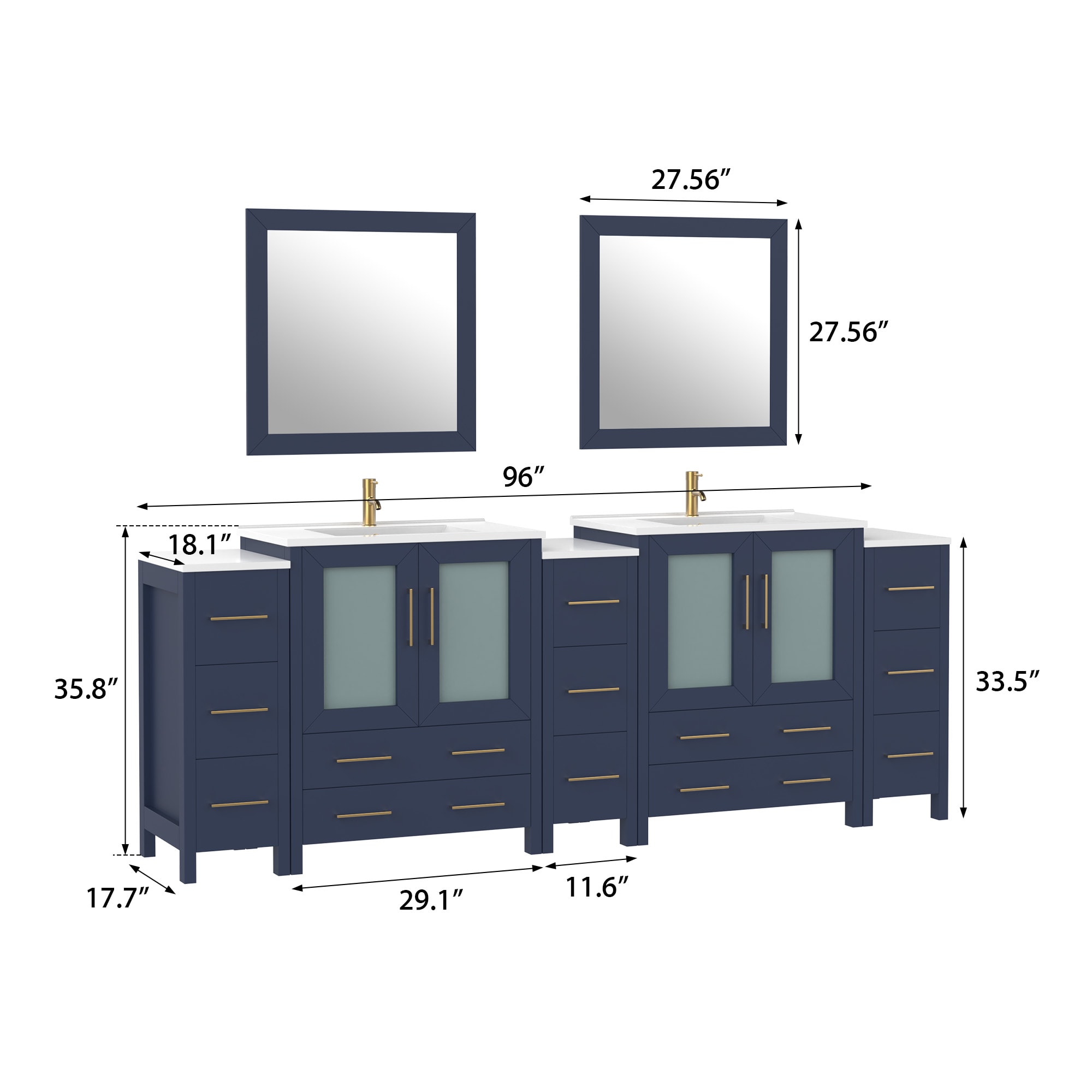 Vanity Art VA3030-96B Bath-Vanity-Combo - View #11
