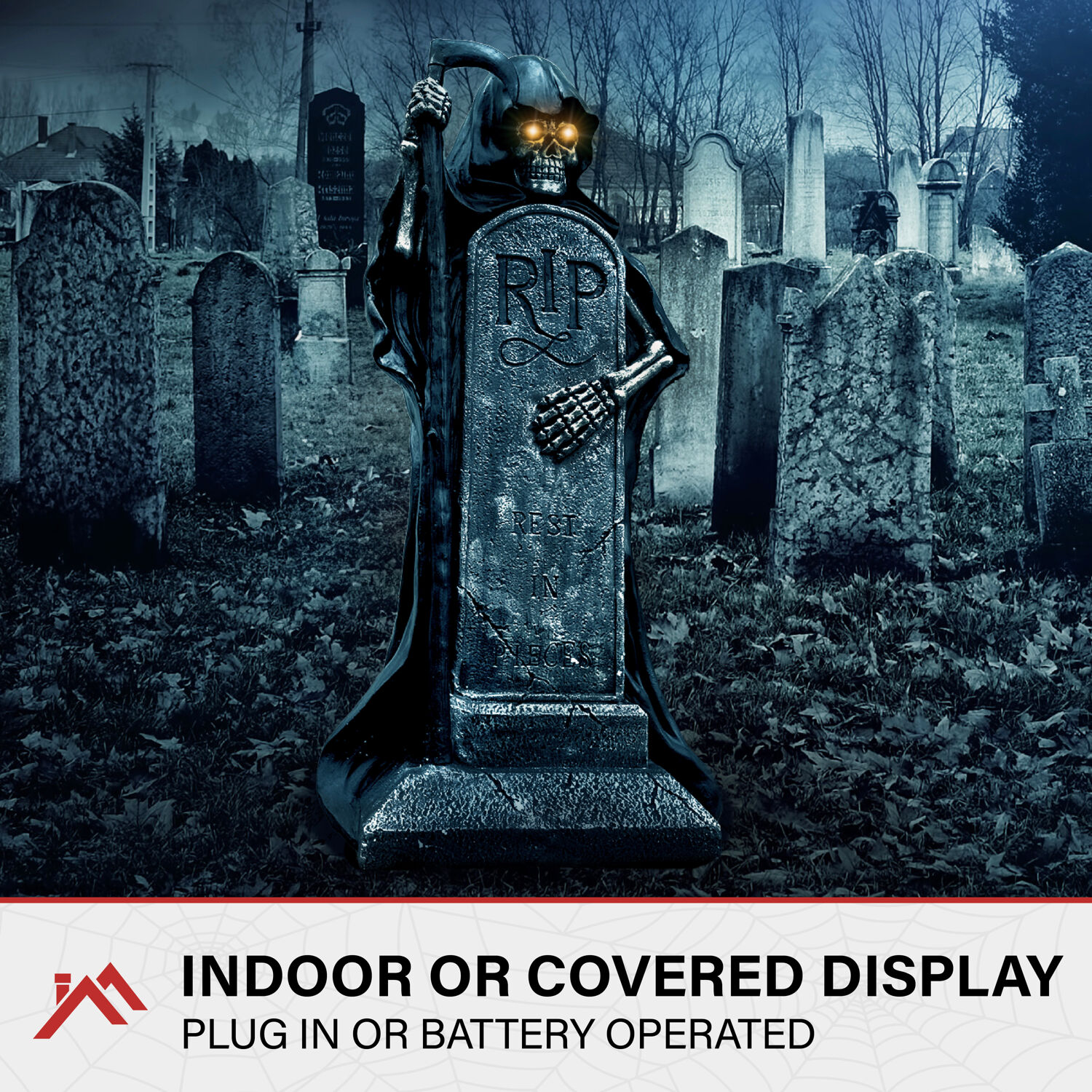 Haunted Hill Farm HHMG040-1RPR-BLK Outdoor-Halloween-Decor - View #6