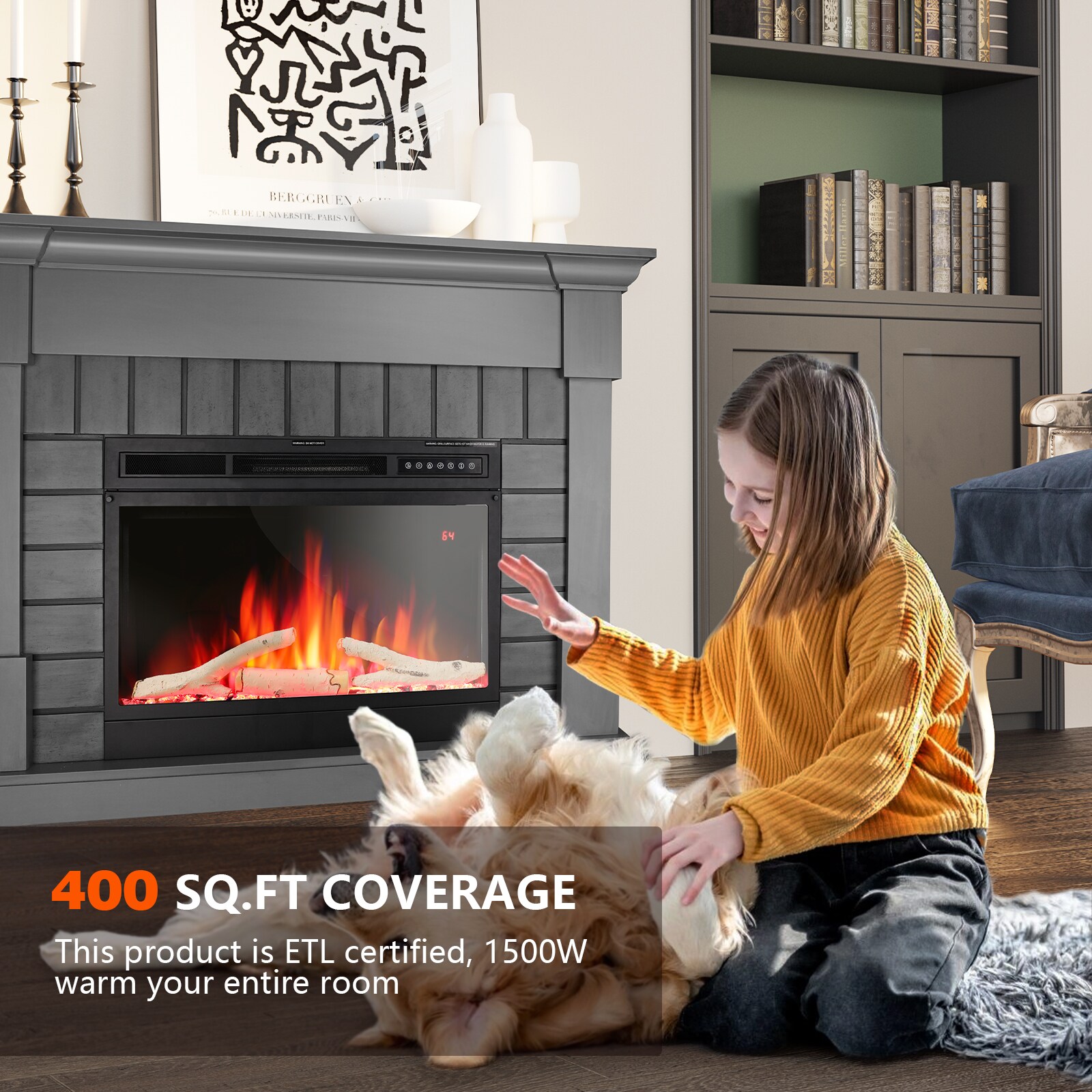COWSAR LSM0128G Electric-Fireplaces - View #6