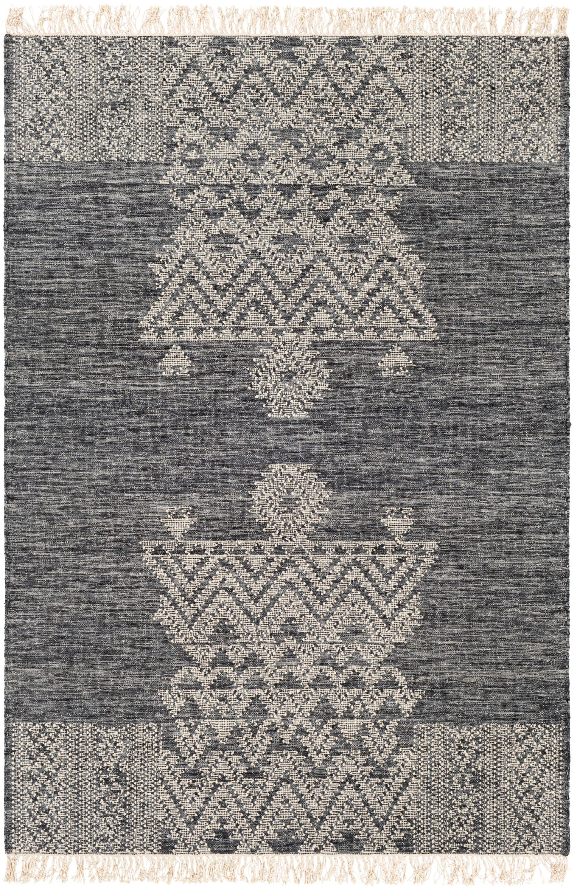 Surya Fulham 8 x 10 Wool Medium Grey Indoor Tribal Global Area Rug at ...