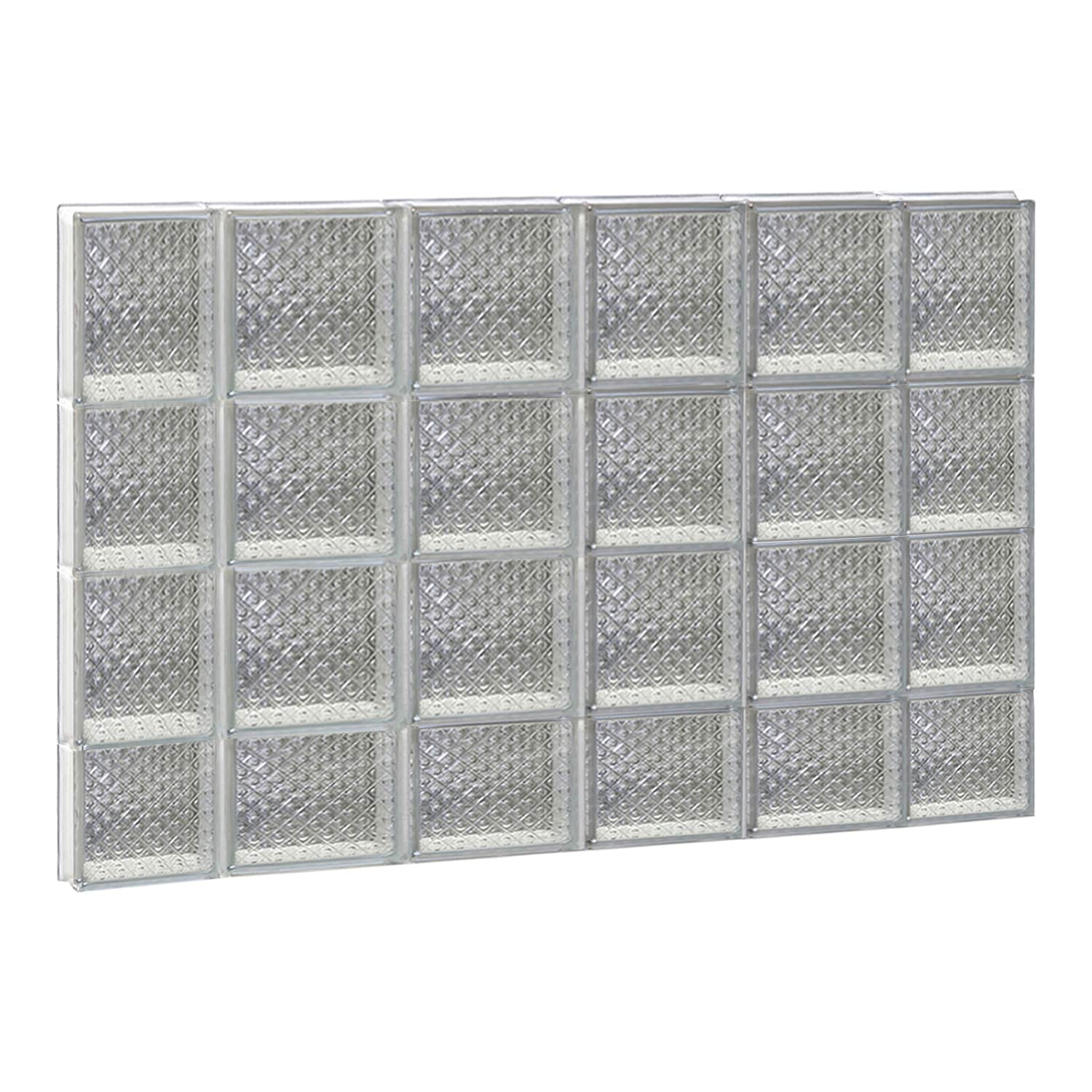 REDI2SET S4430DP Diamond Glass 42-1/2-in x 29-in Frameless Replacement Glass Block Window