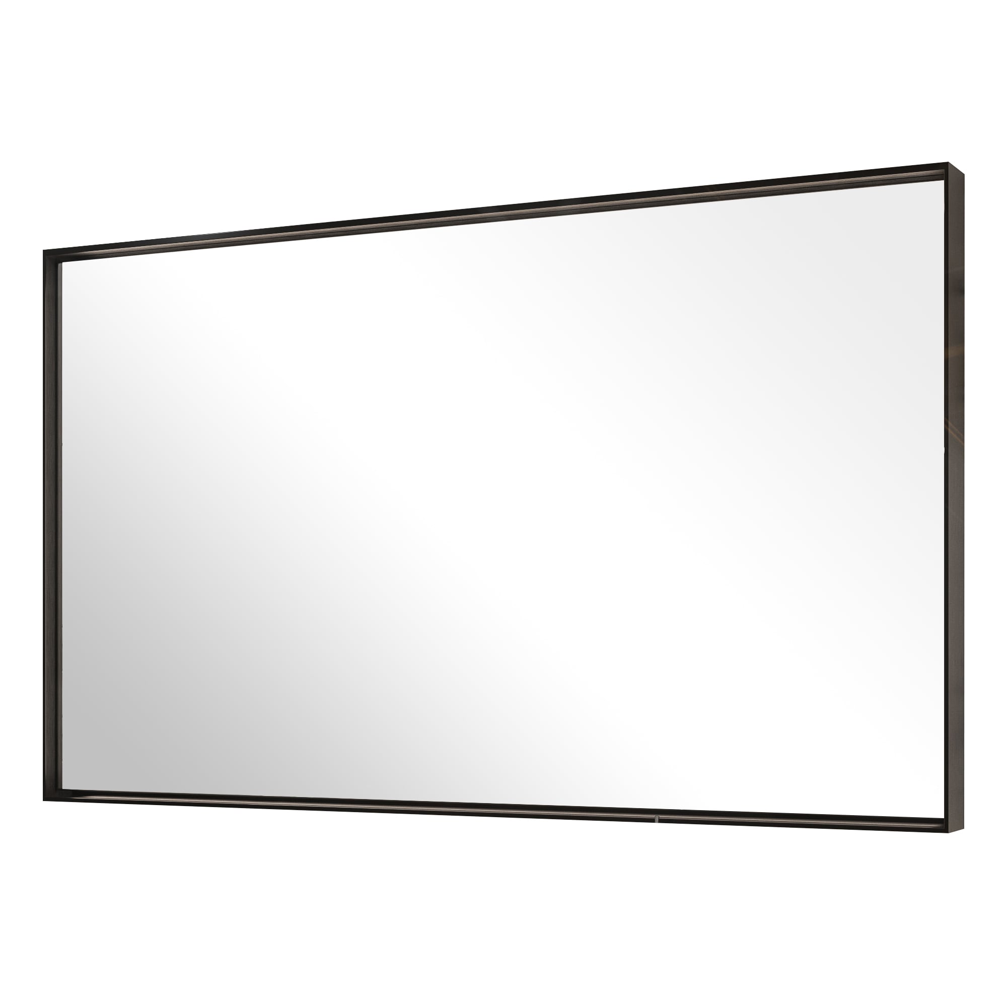 Keonjinn LW-JZ-JSKFJ-18291BK Bathroom Mirrors 72-in W x 36-in H Rectangle Matte Black Framed Wall Mirror