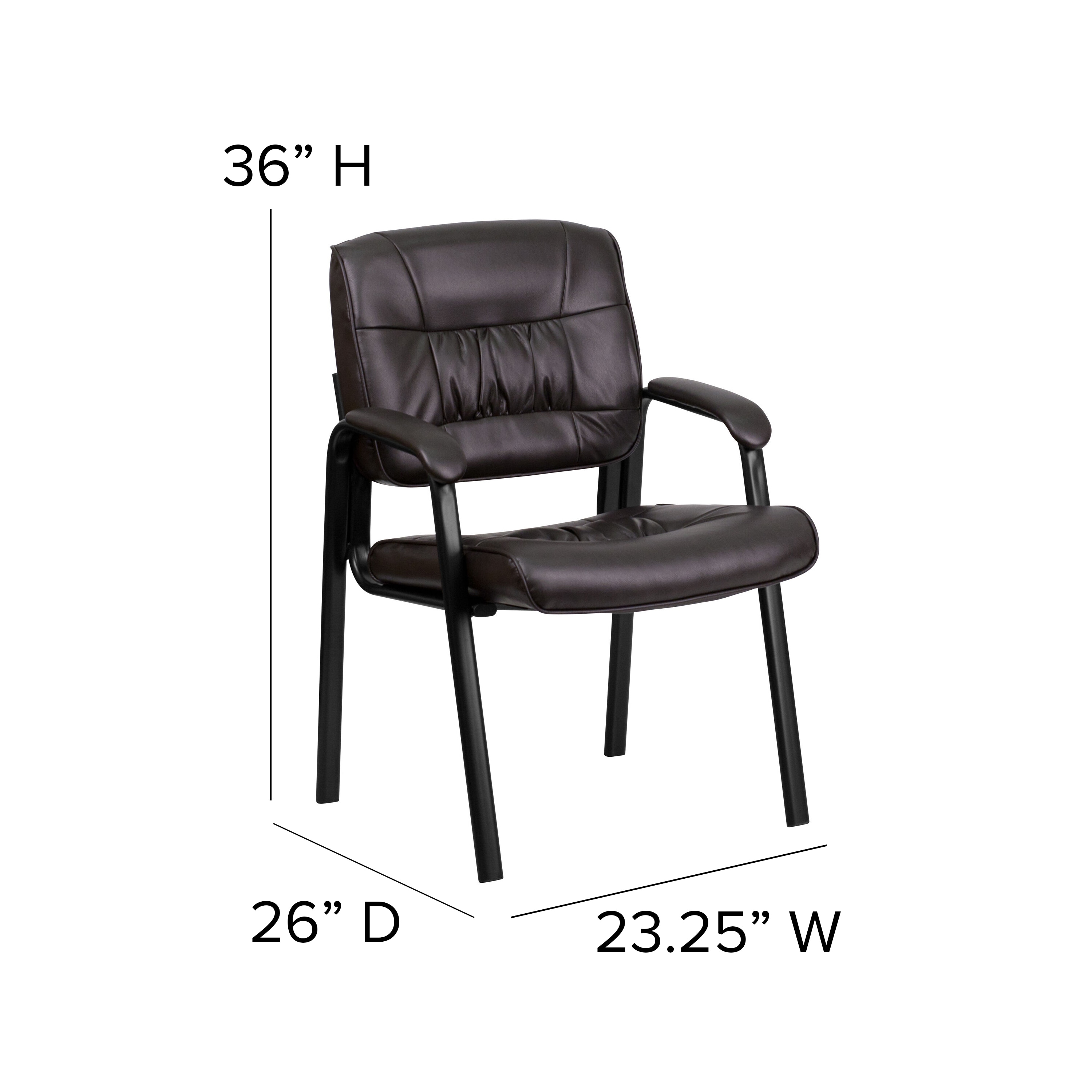 Ergonomic Brown LeatherSoft Executive Chair with Metal Frame