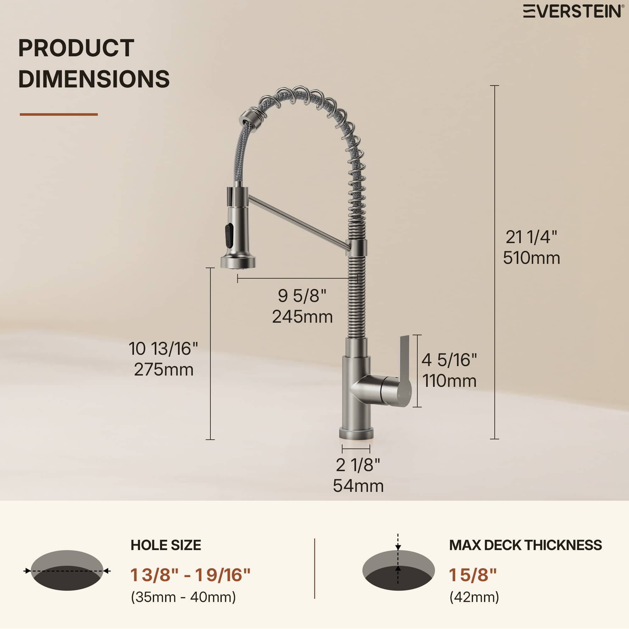 EVERSTEIN SFS-1091-NK Kitchen-Faucets - View #5