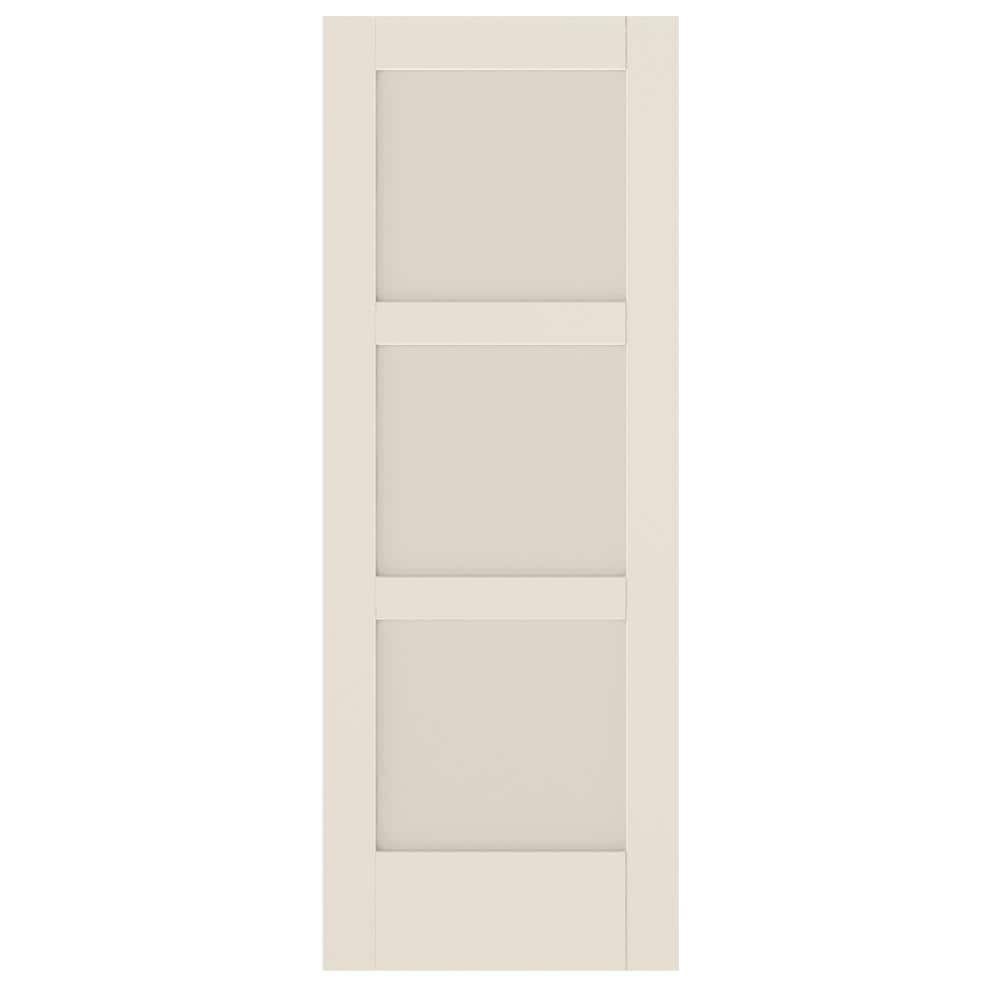 Jeld Wen Moda Shaker 32 In X 80 In 3 Panel Square Smooth Solid Core Primed Mdf Slab Door In The 1028