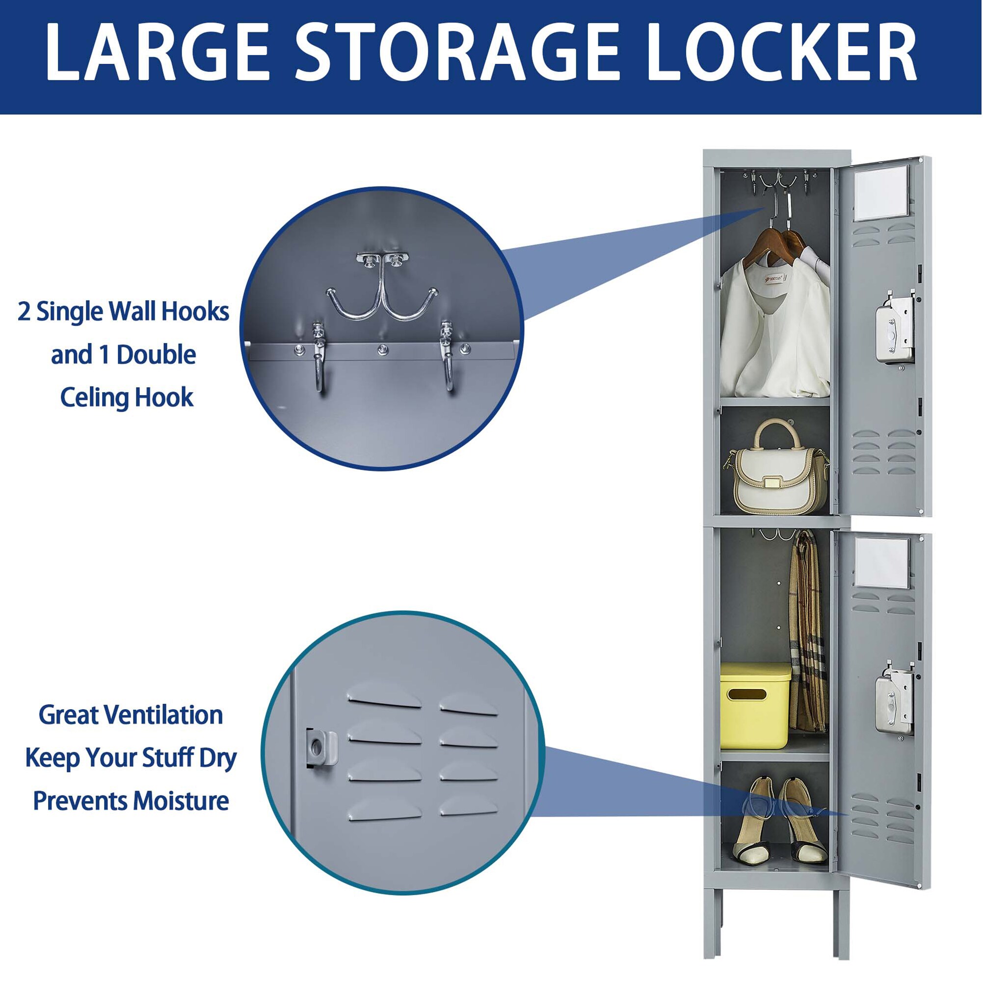 Kahomvis MAKE-QPO2-987 Storage-Lockers - View #4