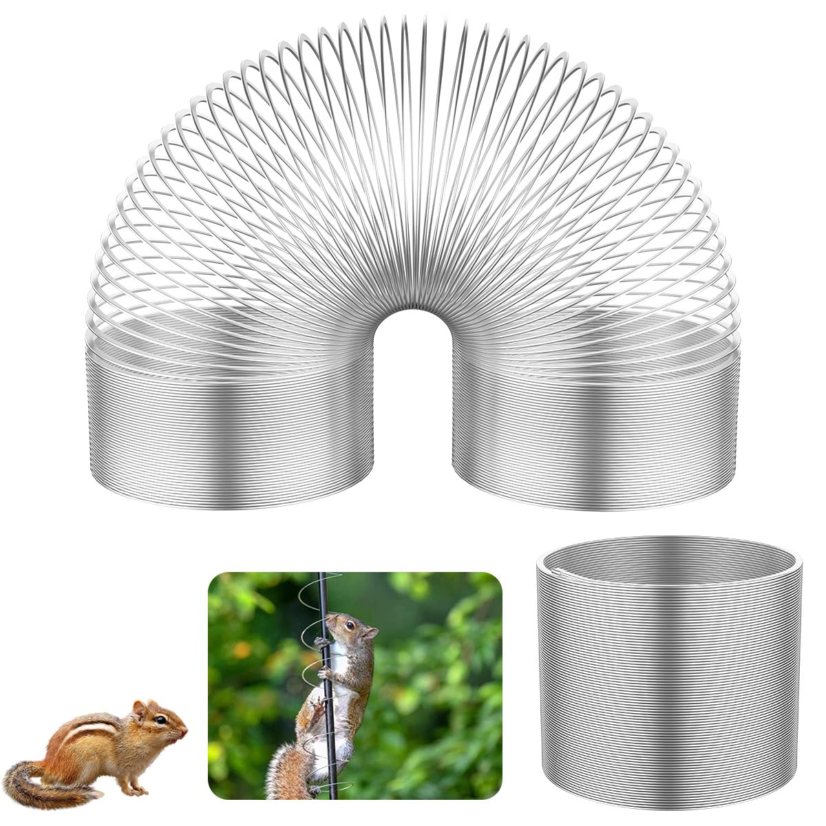 Afoxsos Squirrel Proof Spring Device for Bird Feeder Metal Baffle ...