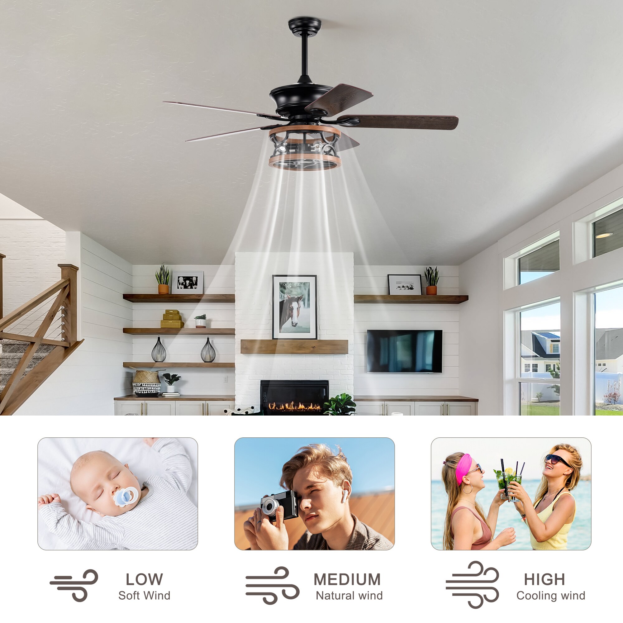 Oaks Decor BDHEM123241 Ceiling-Fans - View #7