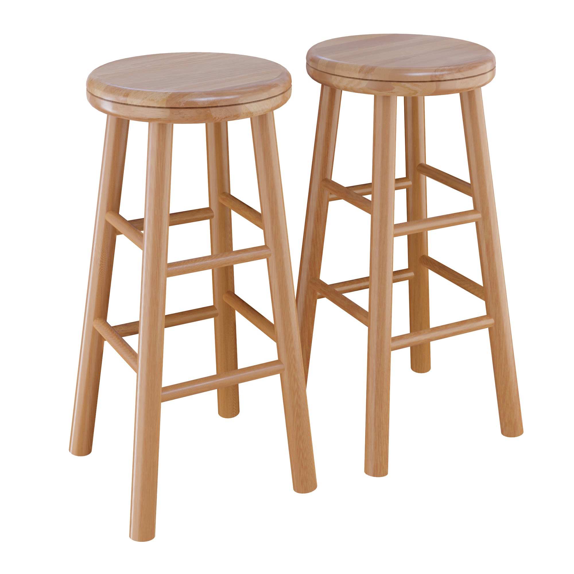 Natural Counter Height Swivel Bar Stool, Bar Stools 24 Inches High Swivel