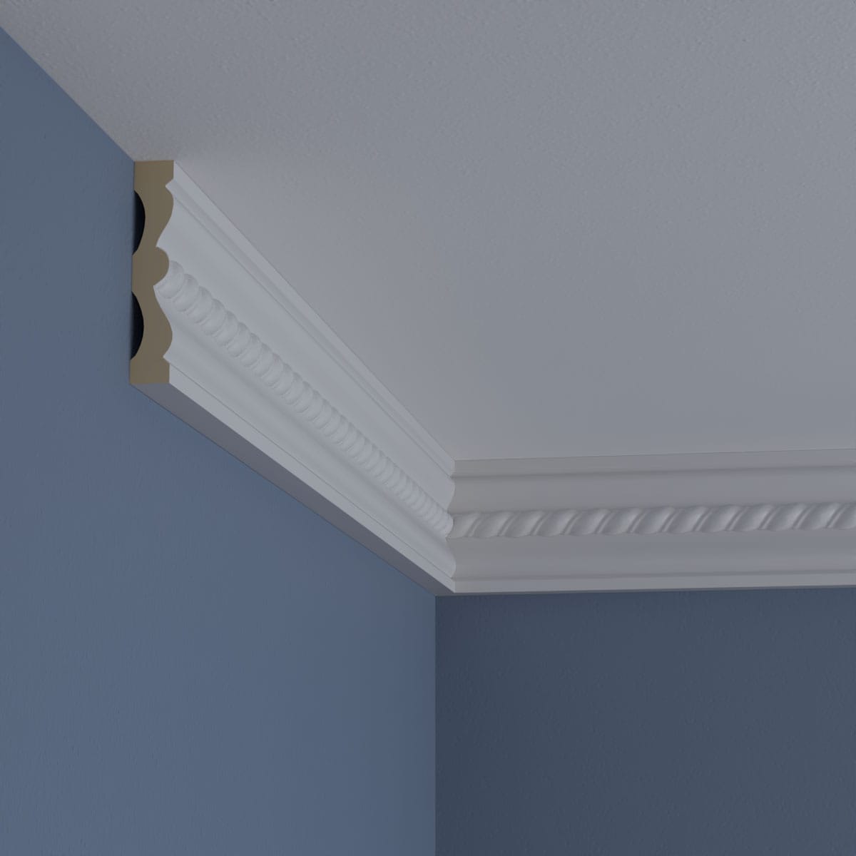Oslo Rope White Polyurethane Crown Moulding 94.5"