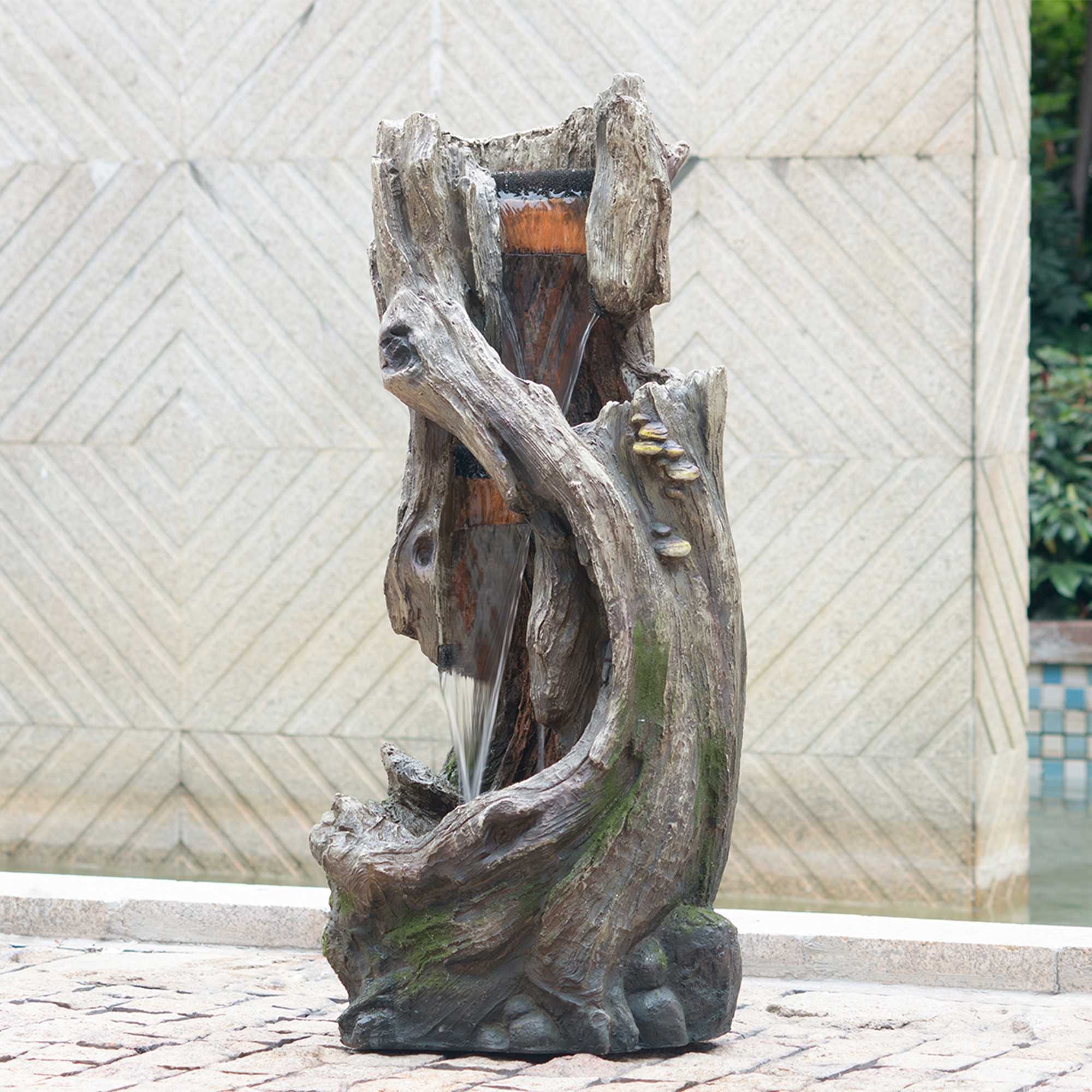 Yiekholo LL-1729AA 39.4-in H Resin Outdoor Fountain Statue