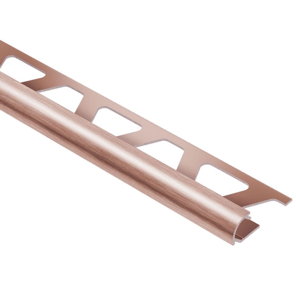 Schluter Systems RO60AKGB Rondec 0.25-in W x 98.5-in L Brushed copper anodized aluminum Aluminum Bullnose Tile Edge Trim