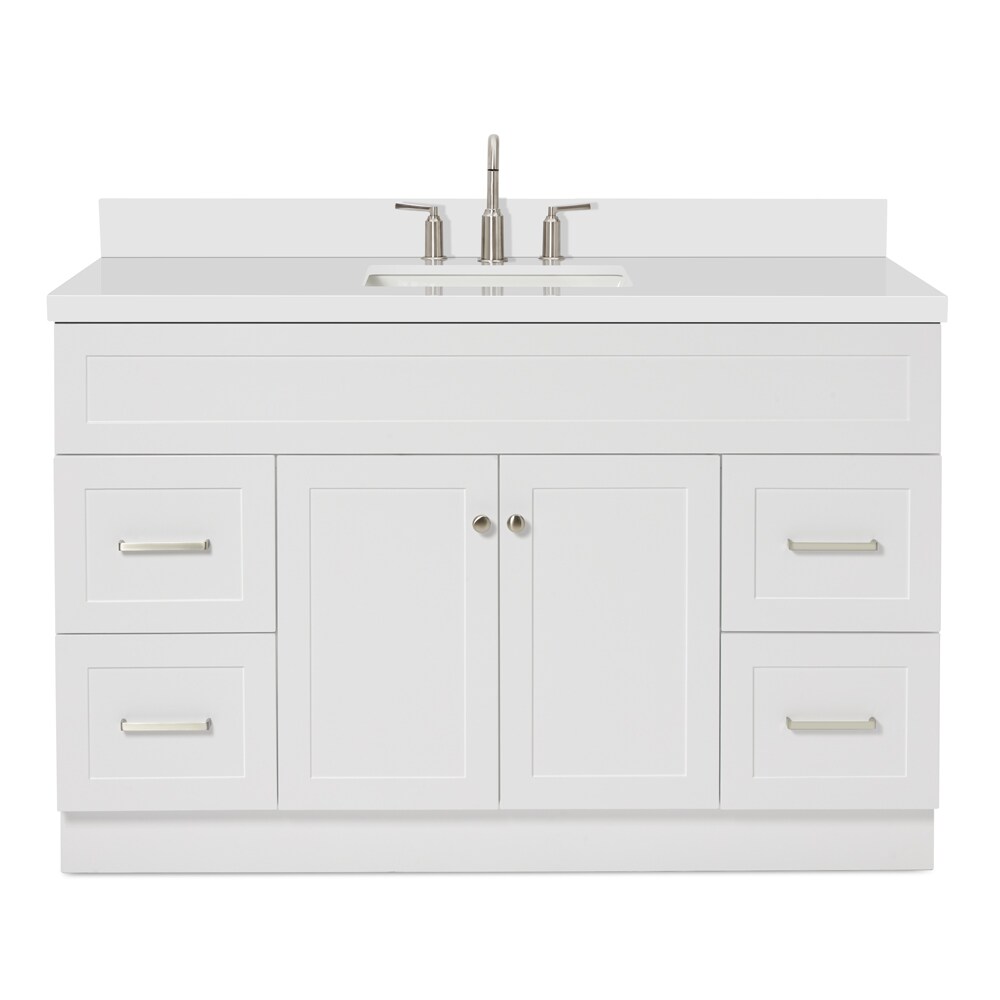 Palmera 90 inch Double Sink Bathroom White Vanity & Side Cabinet Tower