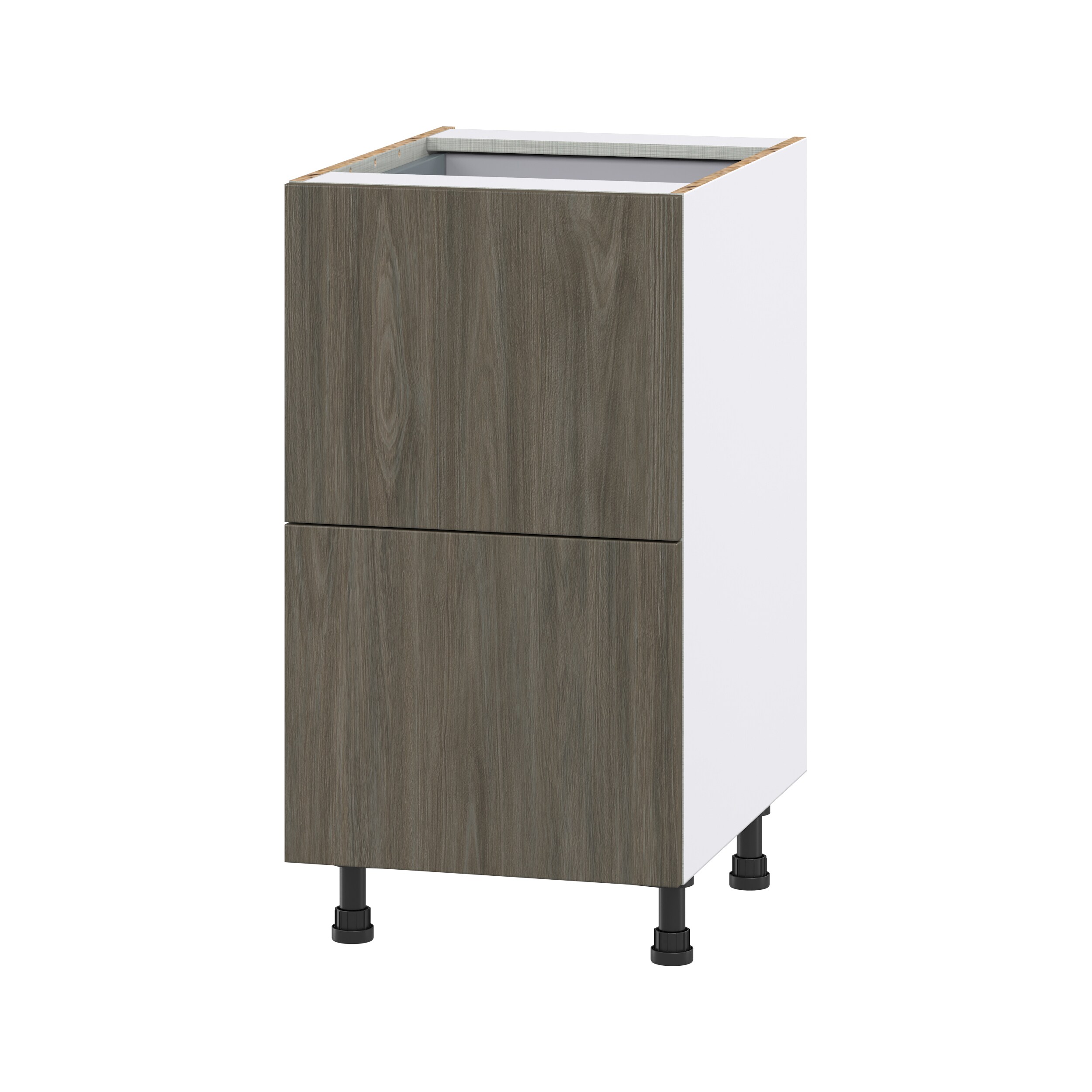 Hugo&Borg DSB2D18I1-SA Savane 18-in W x 34.5-in H x 24-in D Textmel 3 -Drawers Drawer Base Fully assembled Cabinet ( Flat panel Slab )