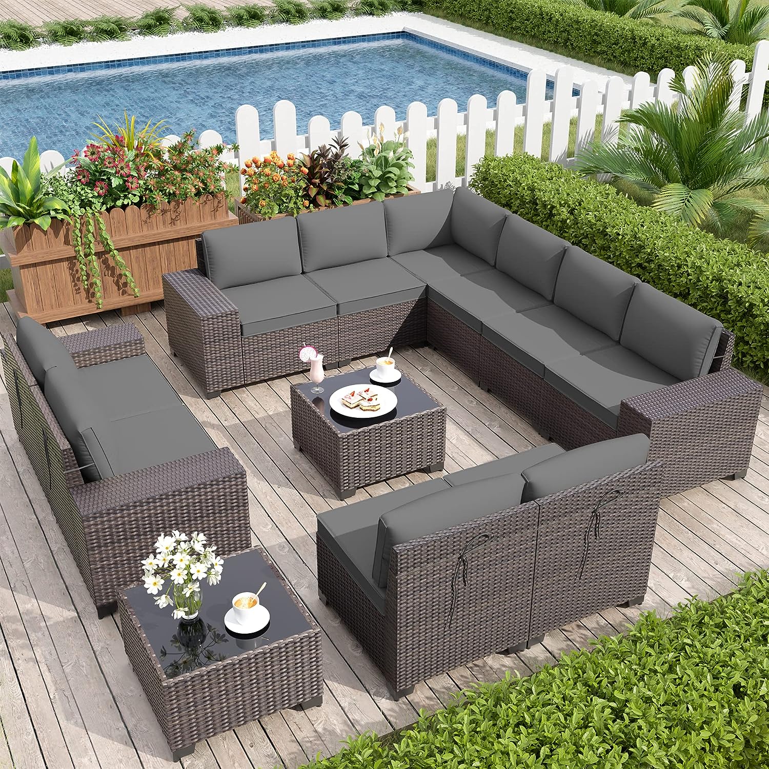 ALAULM LS-6+6-GREY Patio-Conversation-Sets - View #2