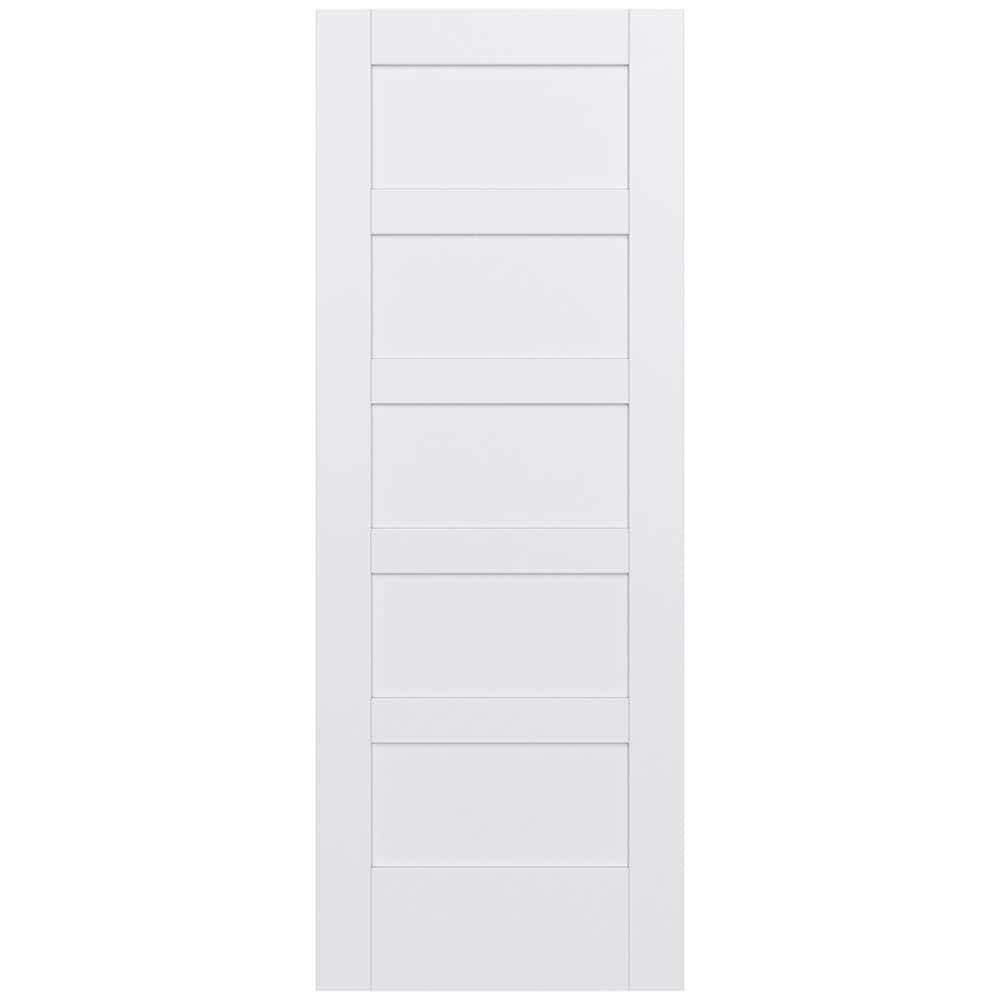 JELD-WEN MODA 1055W 28-in x 80-in x 1.375-in 5-panel Equal Solid Core ...