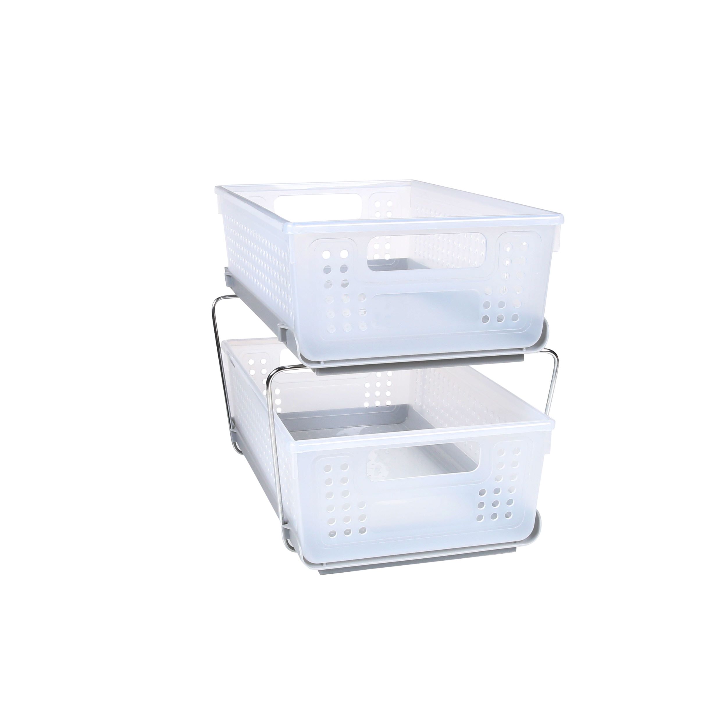 Madesmart 9-in W x 10.63-in H 2-Tier Freestanding Plastic Pull-out