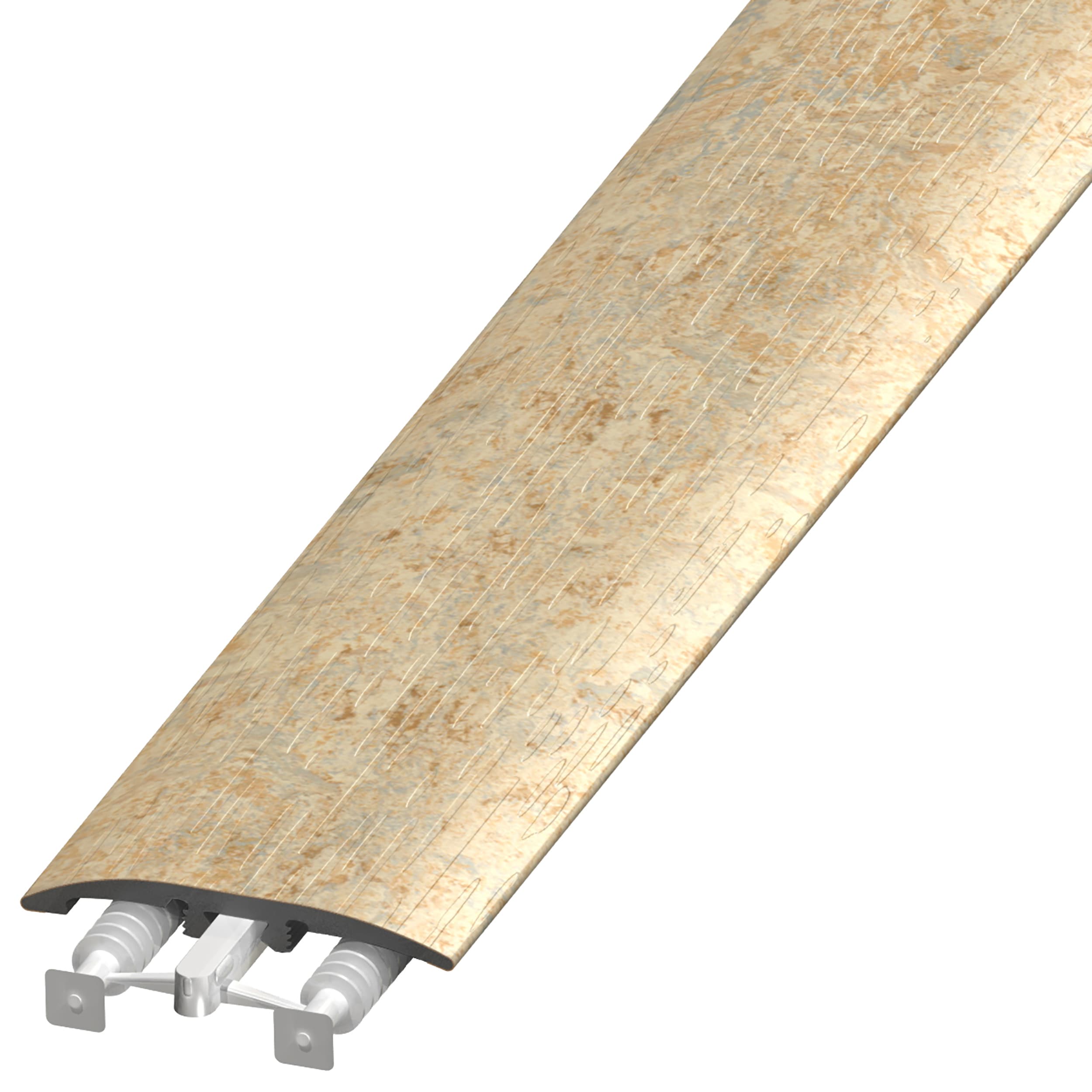 Versatrim SLT-106907-P32 Marmoleum Marmoleum in color Caribbean Prefinished 0.25-in T x 2-in W x 94-in L PVC 3-in-1 T-moulding/Reducer/Endcap