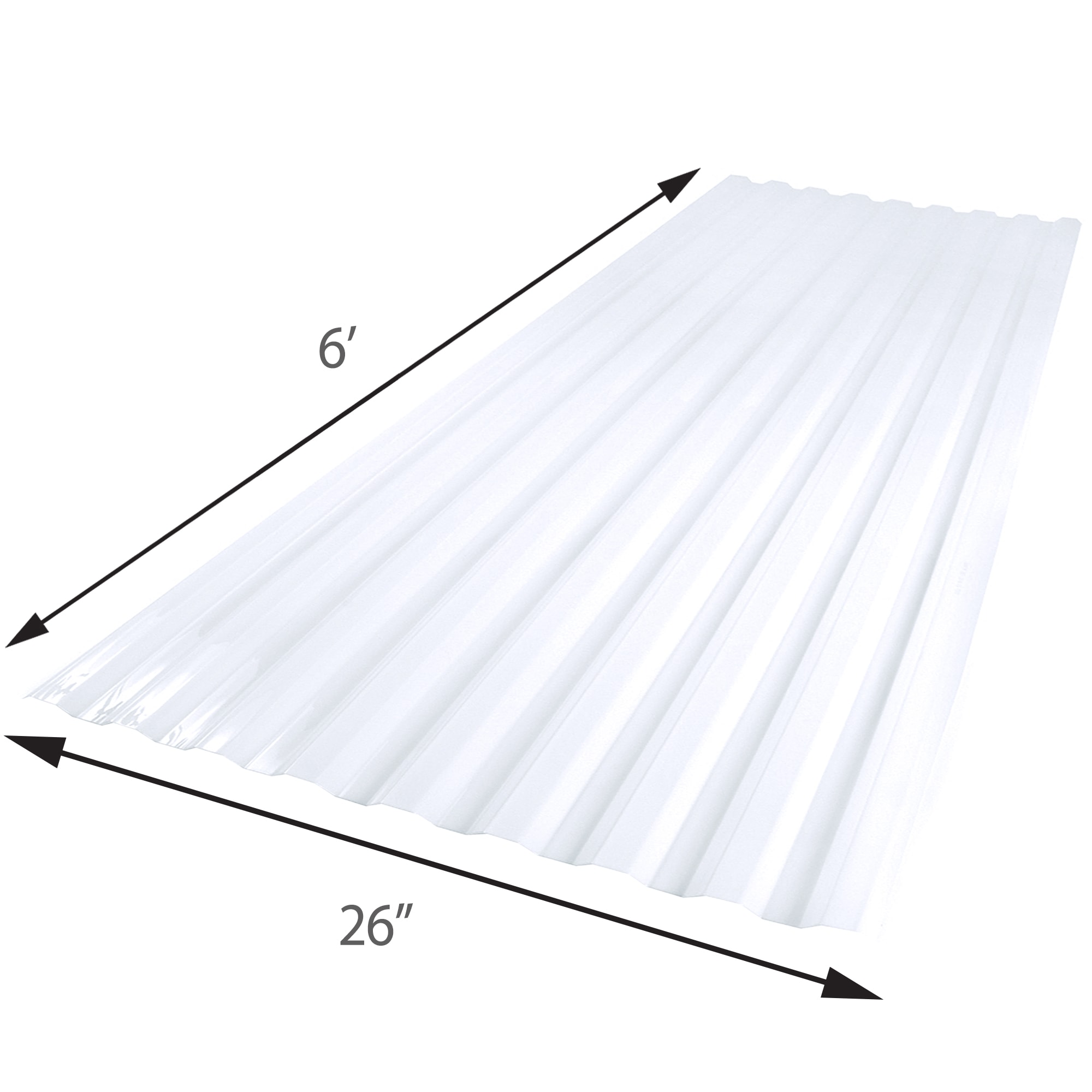Tuftex Multi-Wall 6mm Panel Clear 4-ft x 8-ft Corrugated Clear Polycarbonate  Plastic Roof Panel in the Roof Panels department at