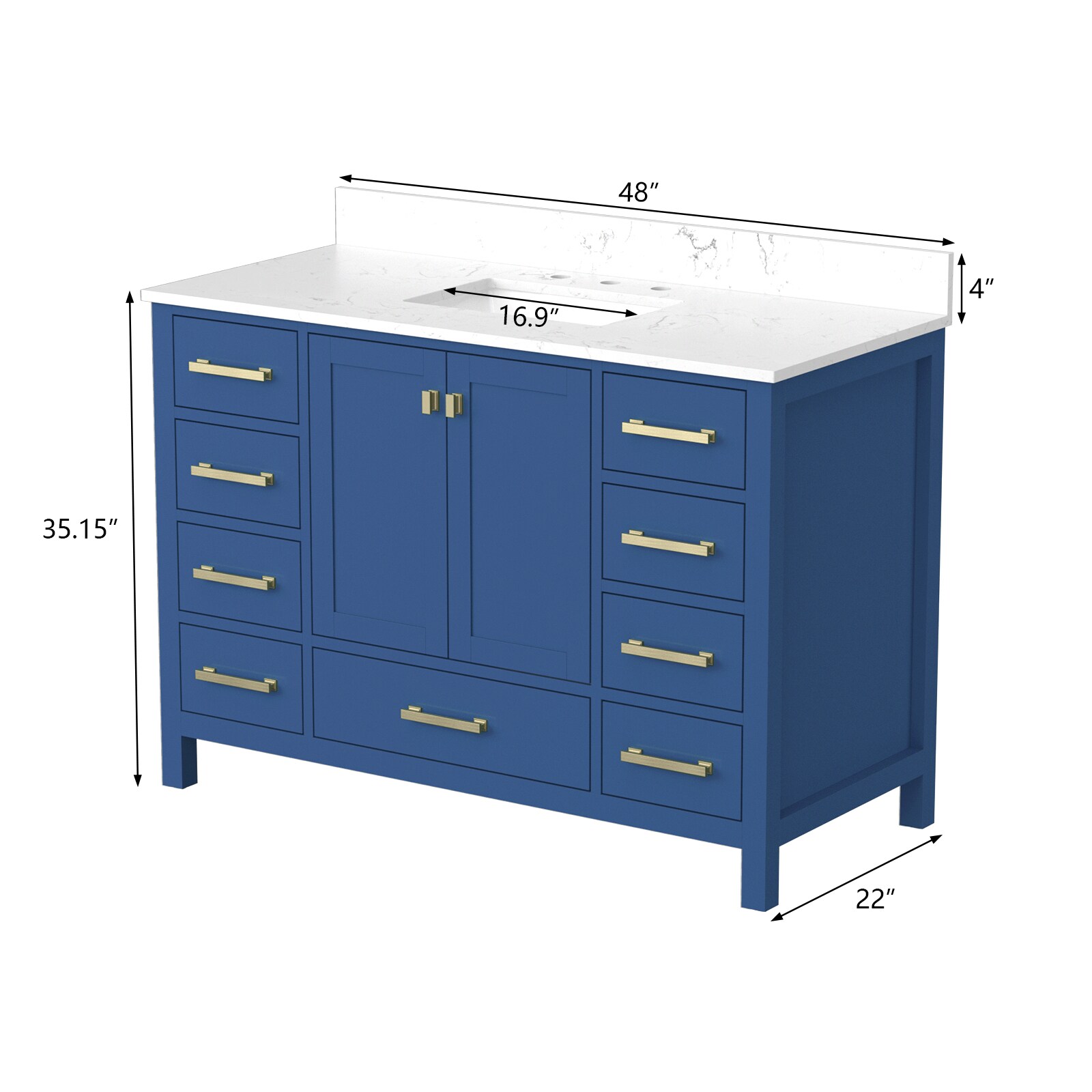 CASAINC CA-GLS00061 Bath-Vanity-Combo - View #5