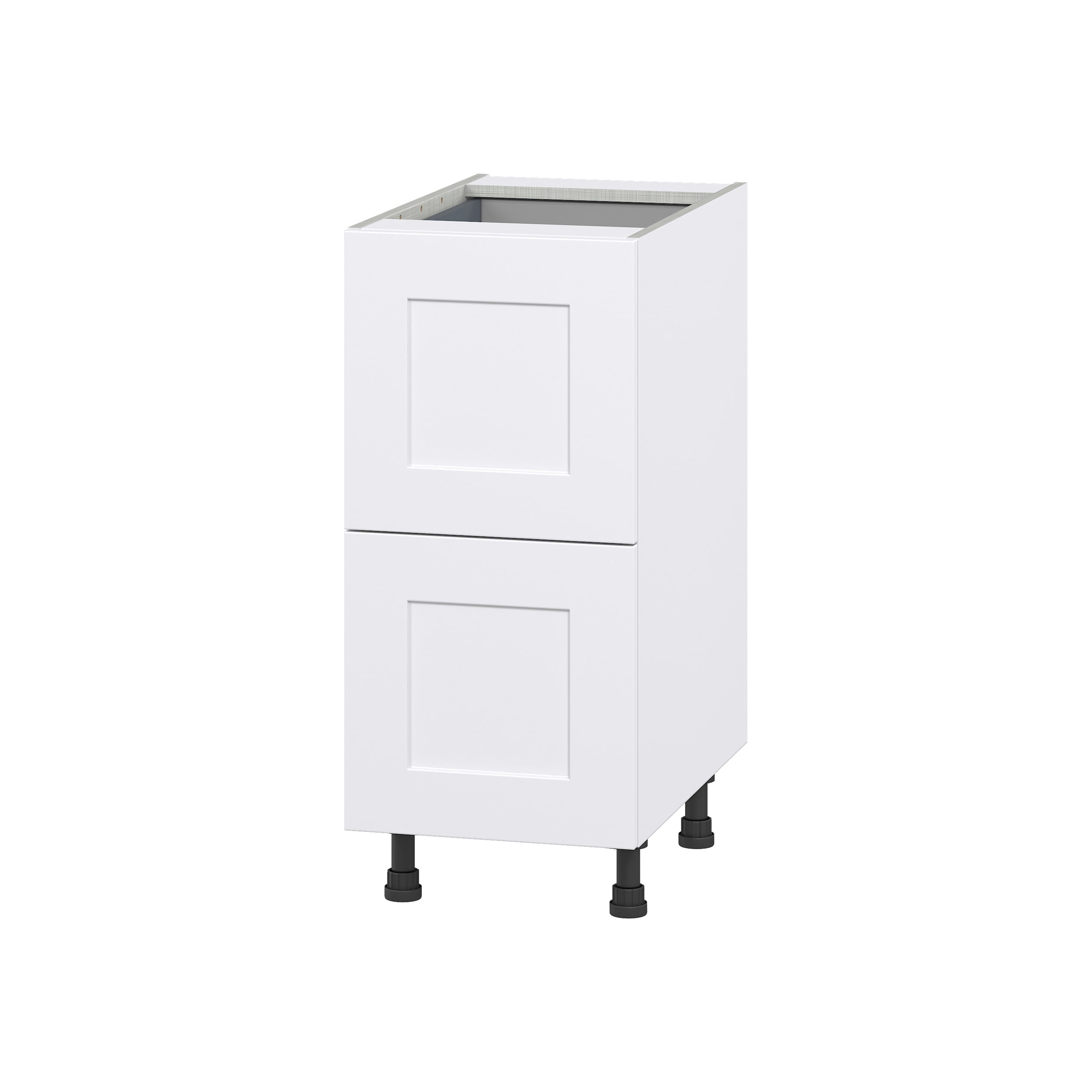 Hugo&Borg Jolie 15-in W x 34.5-in H x 24-in D Warm White 2-Drawer Base Fully Assembled Cabinet