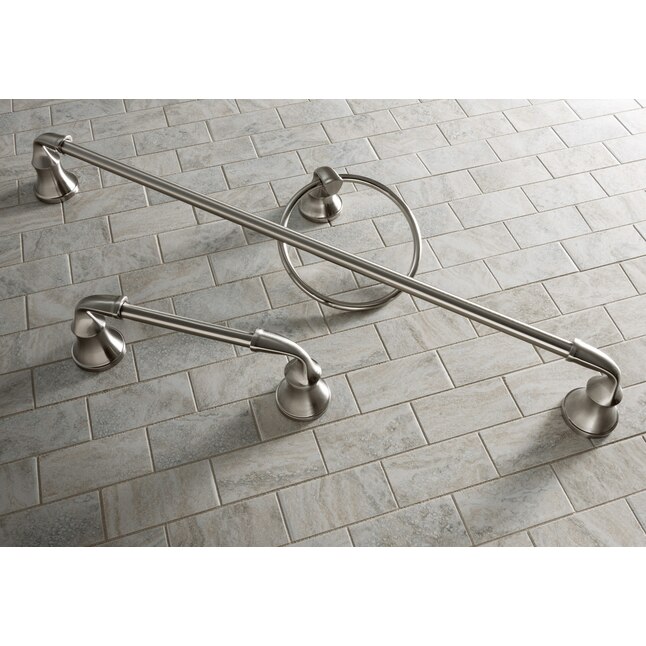Delta Lorain Brushed Nickel Wall Mount Towel Ring Delta Lorain Brushed Nickel Wall Mount Towel Ring