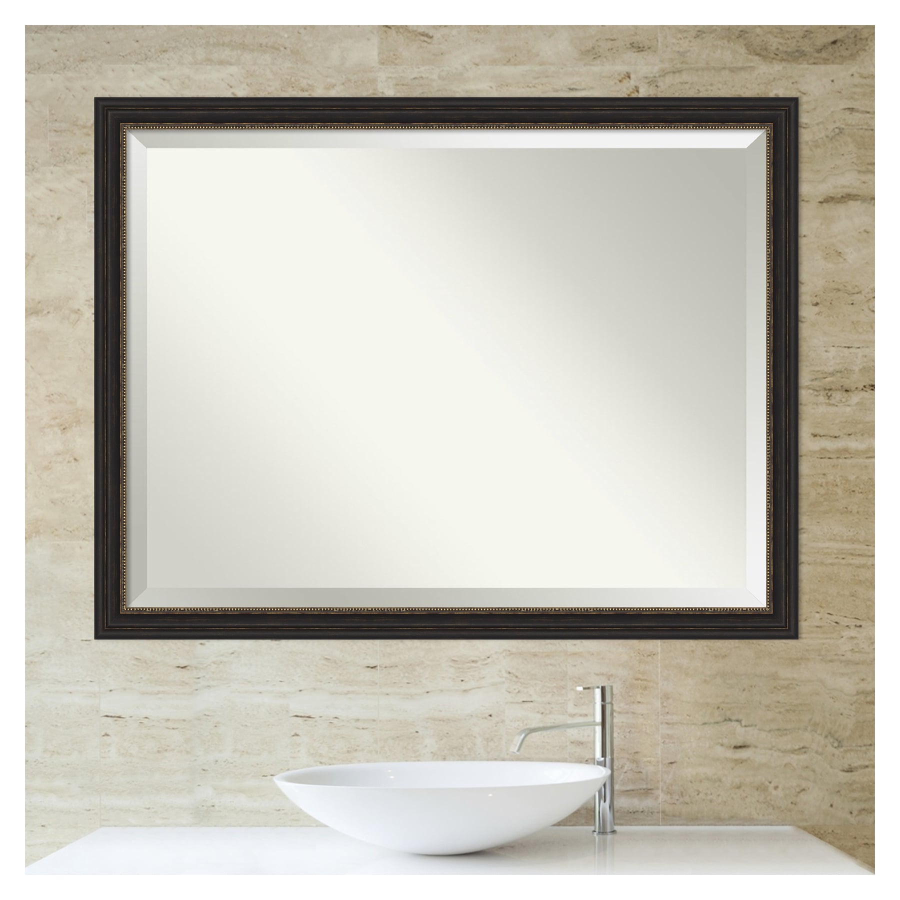 Narrow Bronze Rectangular Bathroom Vanity Wall Mirror