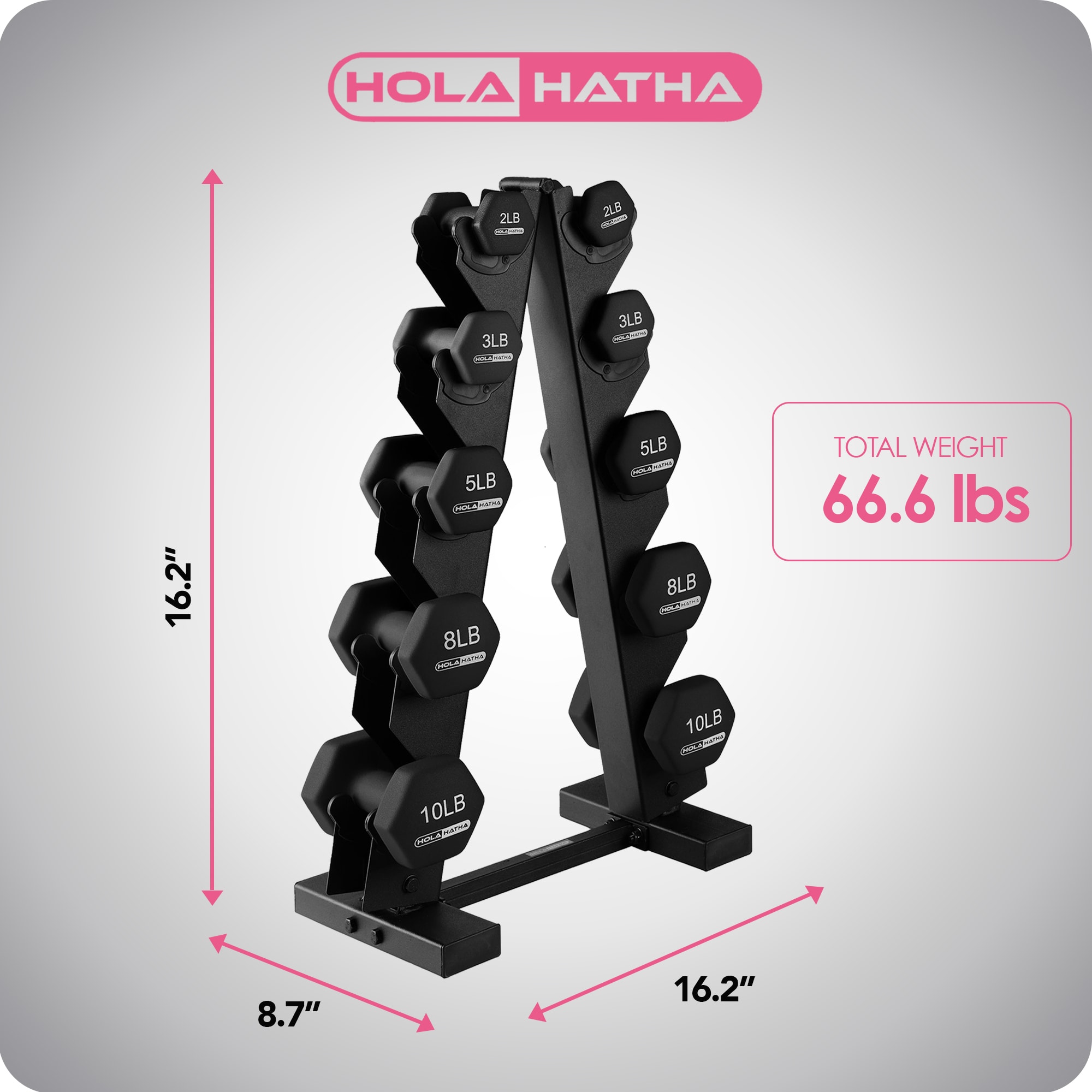 HolaHatha 325271 dumbbells - View #2