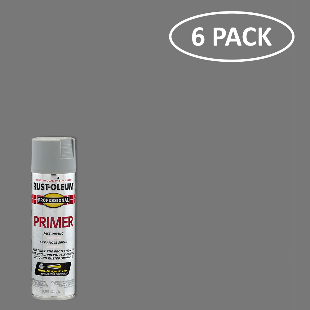 15 oz. Flat Gray Primer Spray (6-pack)