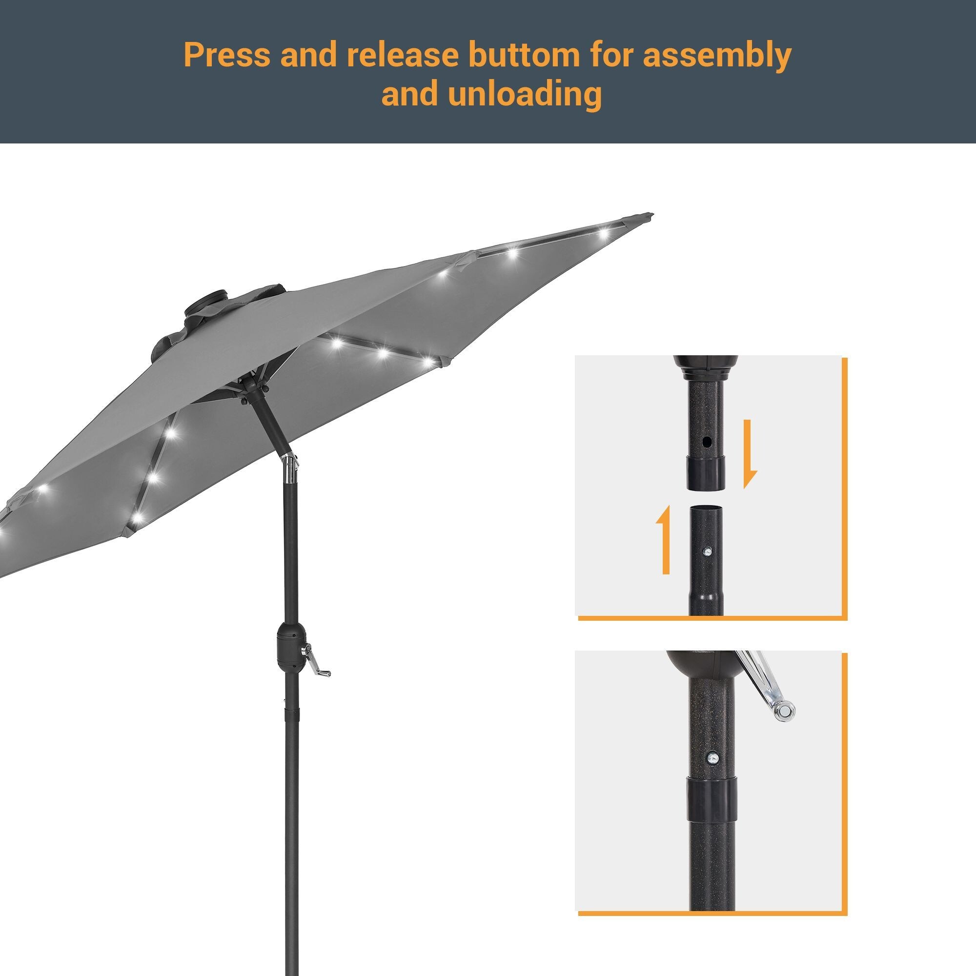 Sonkuki SD-LED90GY Umbrellas-2 - View #7