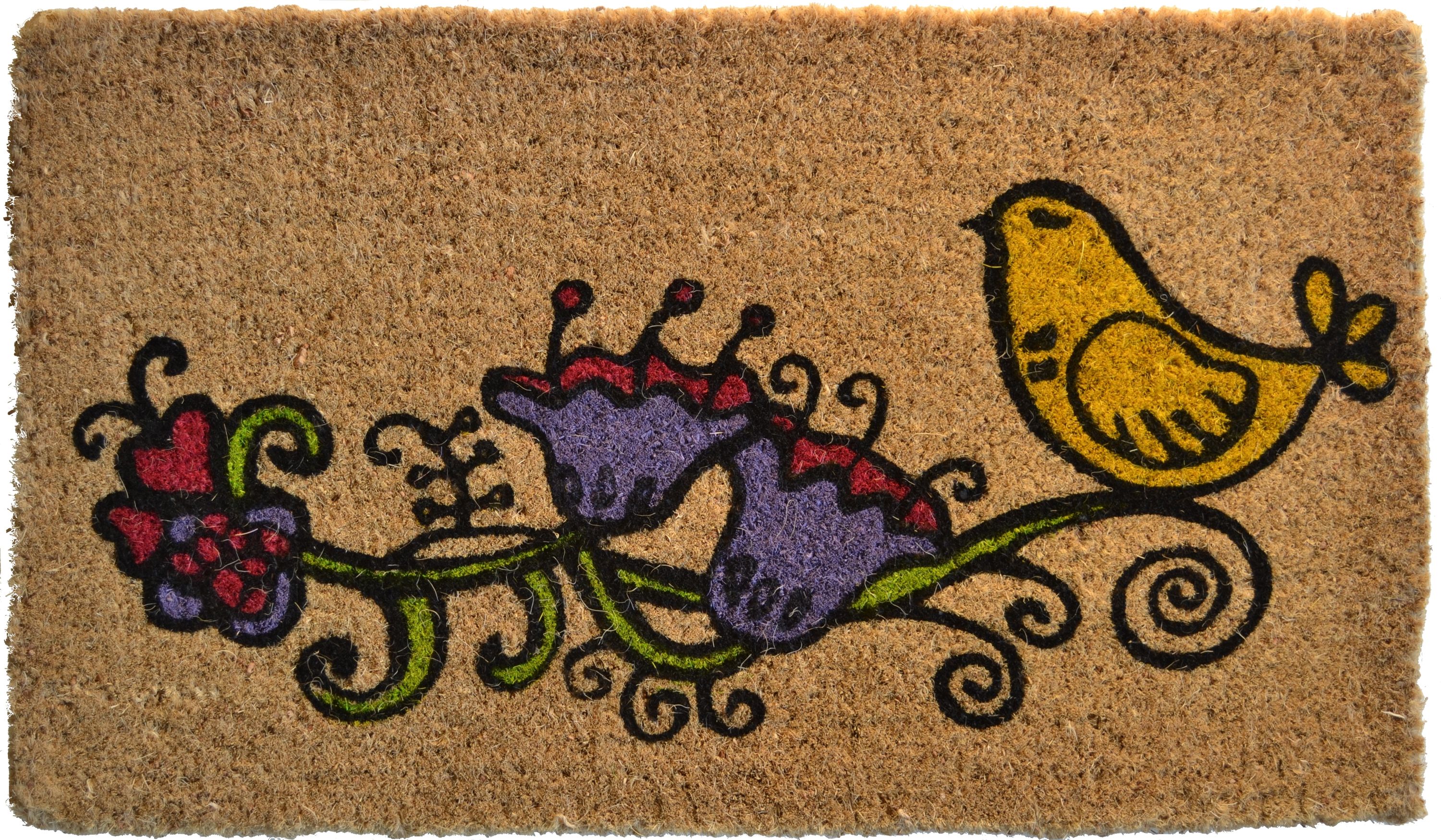 Imports Decor 338BCM 2-ft x 3-ft Multi Color Coir Rectangular Outdoor Decorative Nature Door Mat