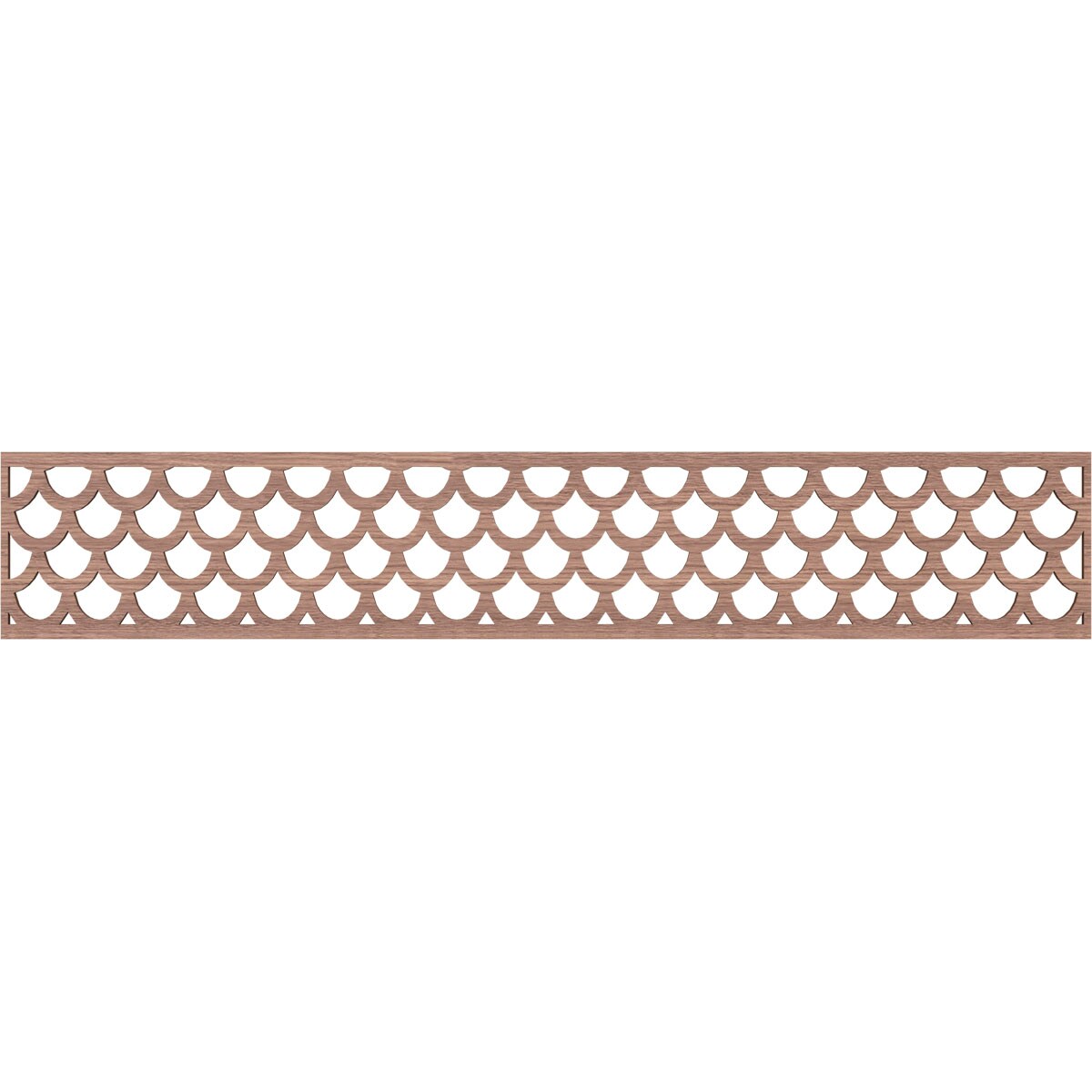 Ekena Millwork MLDA08X46HUDWA Hudson Fretwork Flat Trim 8-in x 3.89-ft Walnut Brown Unfinished 2157508 Pierced Wall Panel Moulding