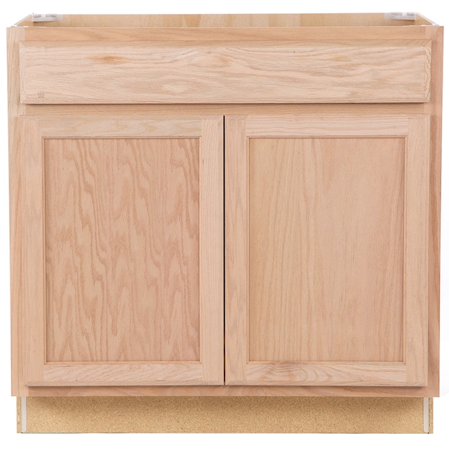Natural Unfinished Oak Sink Base, 36 Inch Kitchen Sink Base Cabinet With