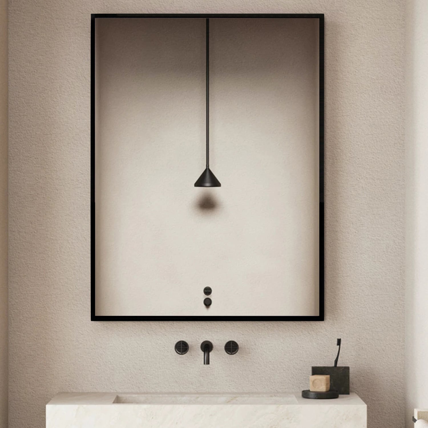Rectangular Silver Bathroom Vanity Mirror with Premium Glass