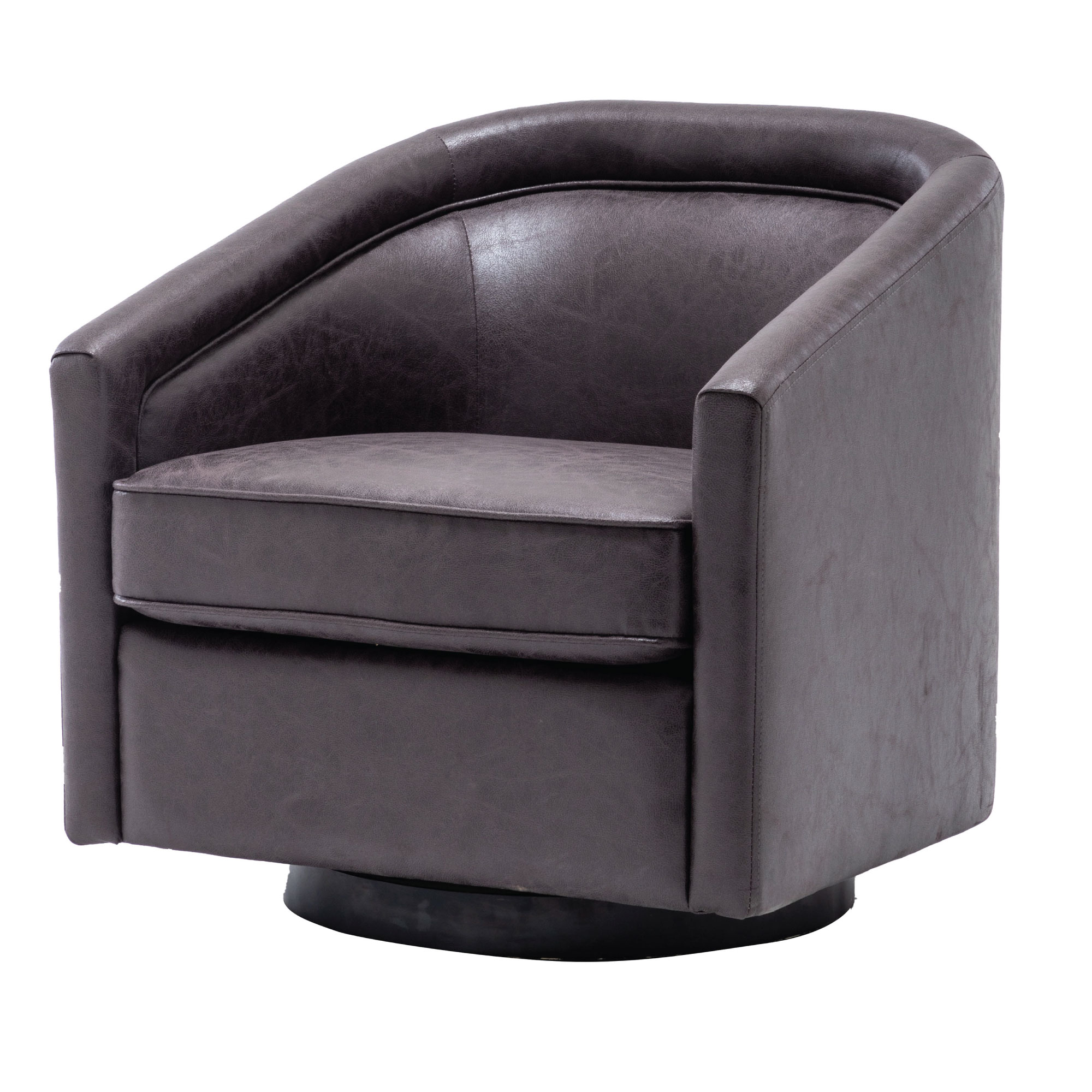 black barrel swivel chair