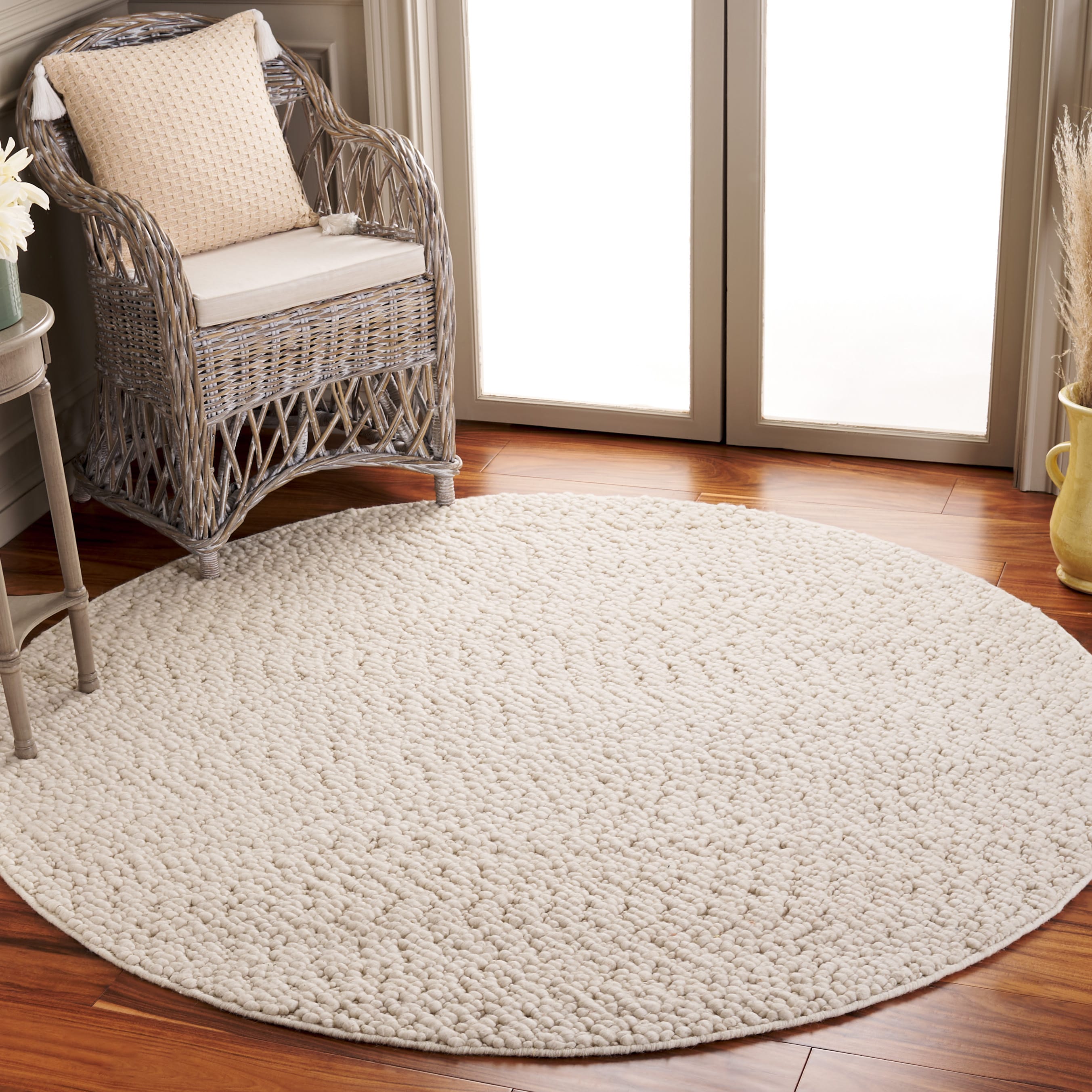  Natura 621 Ivory Solid / Tonal 6ft x 6ft Round Rug