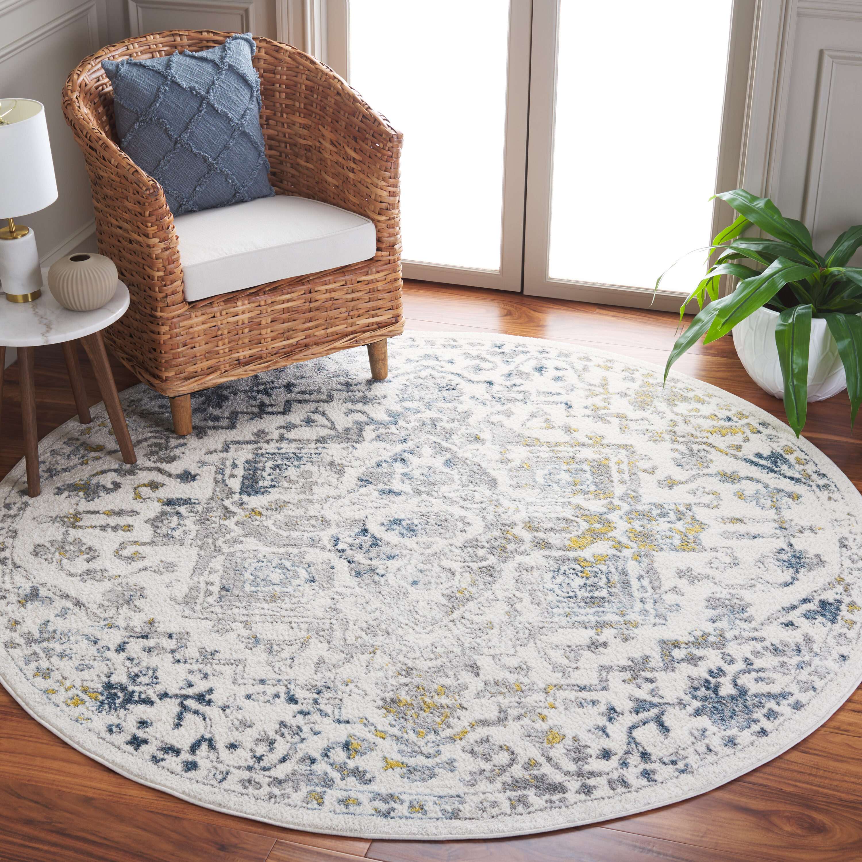 Safavieh - Layla 112A Ivory Grey/Blue 7 x 7 Area rug