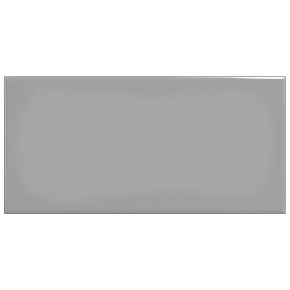 Artmore Tile EXT3RD106636 Sample- Abbey Road Gray 3-in x 6-in Polished Porcelain Subway Wall Tile