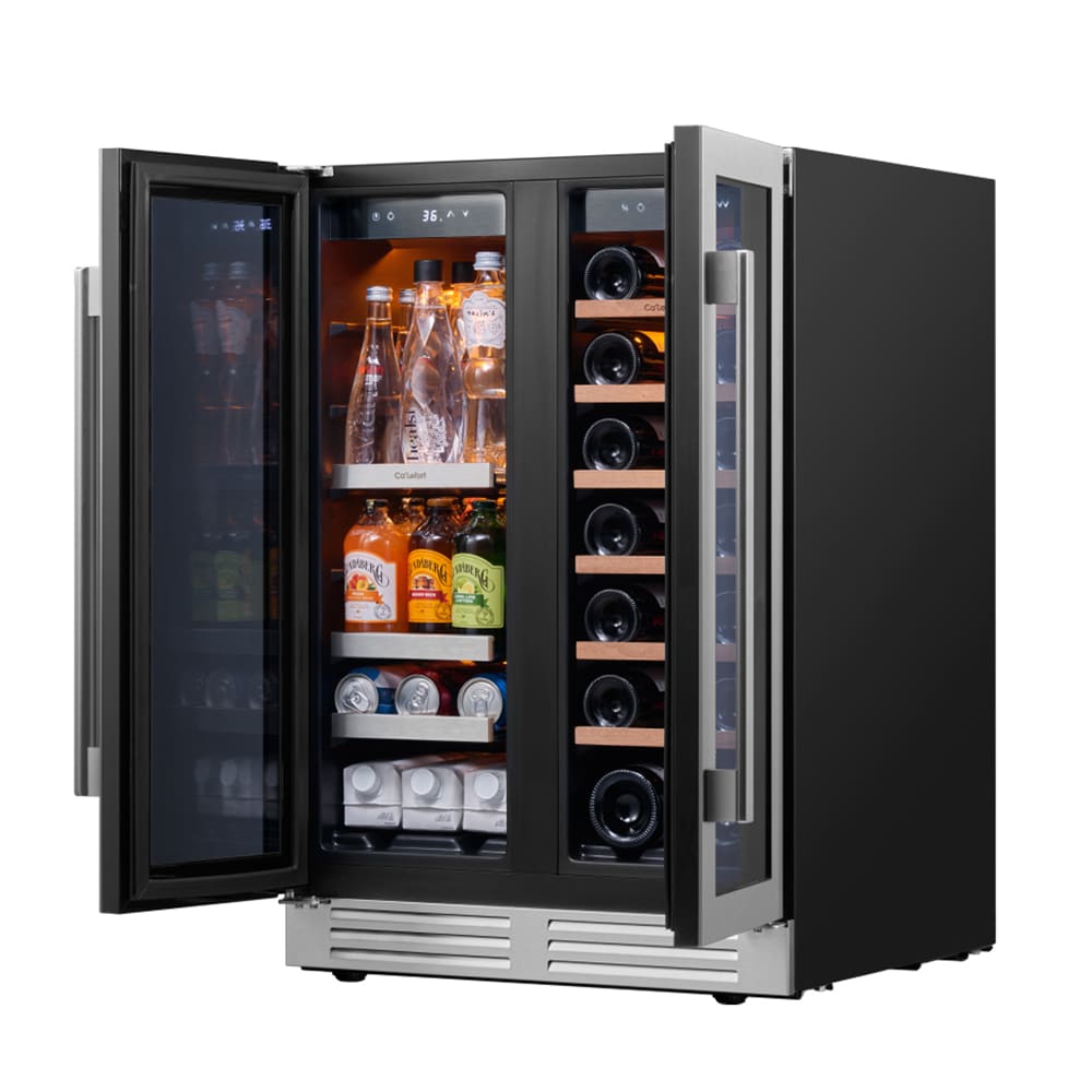 Tittla 24'' 20 Bottle and 60 Can Dual Zone Built-In Wine & Beverage  Refrigerator & Reviews