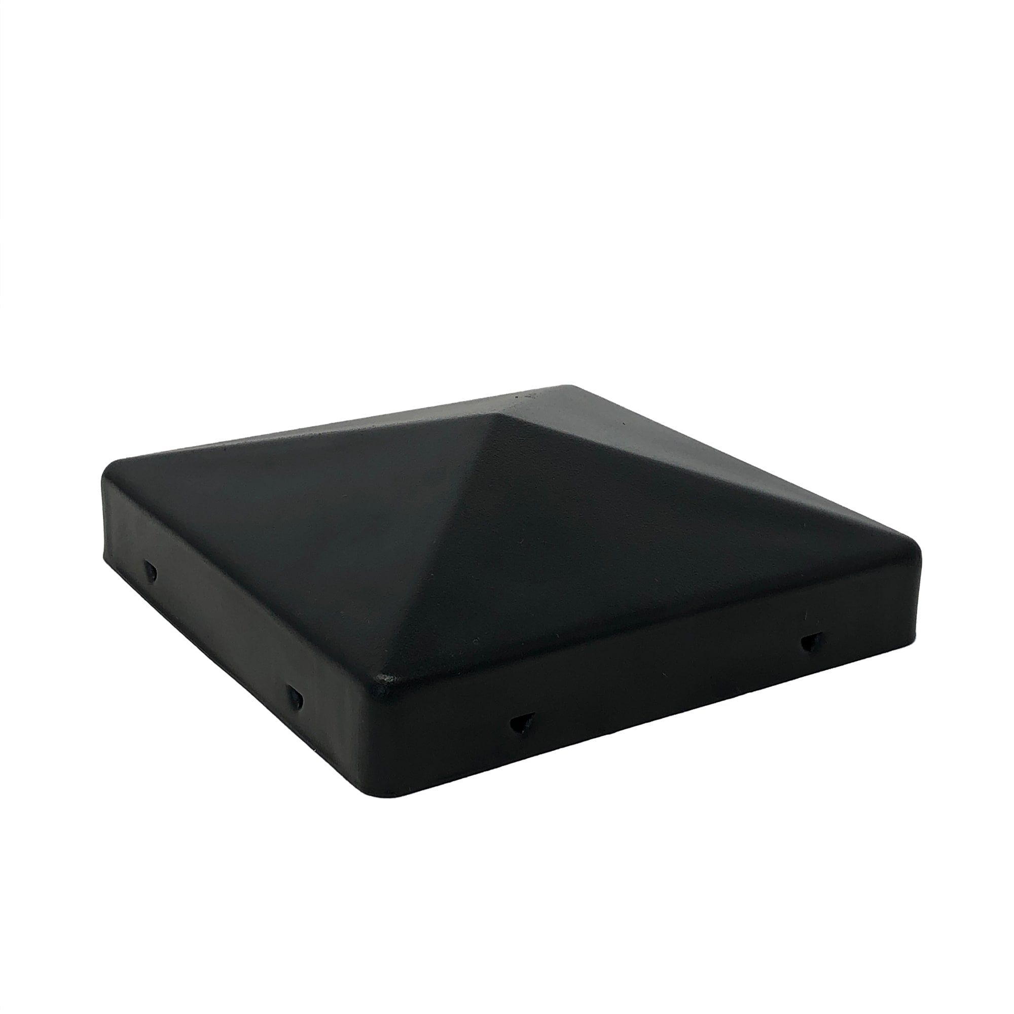 Nuvo Iron 4-in x 4-in Black Painted Galvanized Steel Deck Post Cap