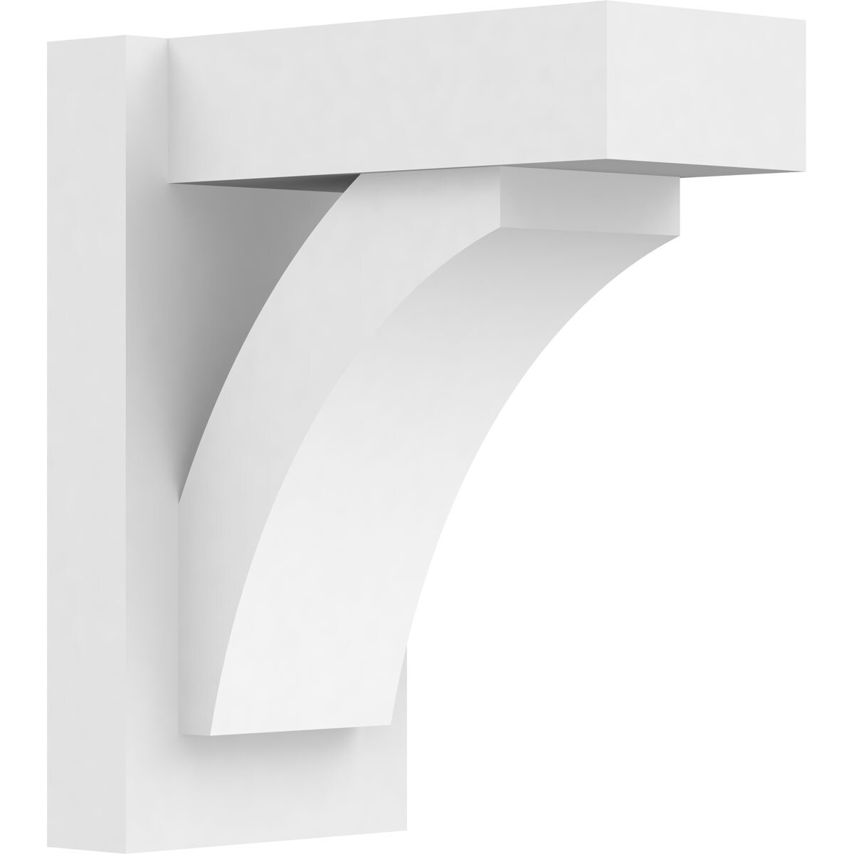 Ekena Millwork OUTP07X12X14THR05 7-in W X 12-in D X 14-in H Thorton Architectural Grade PVC Outlooker with Block Ends